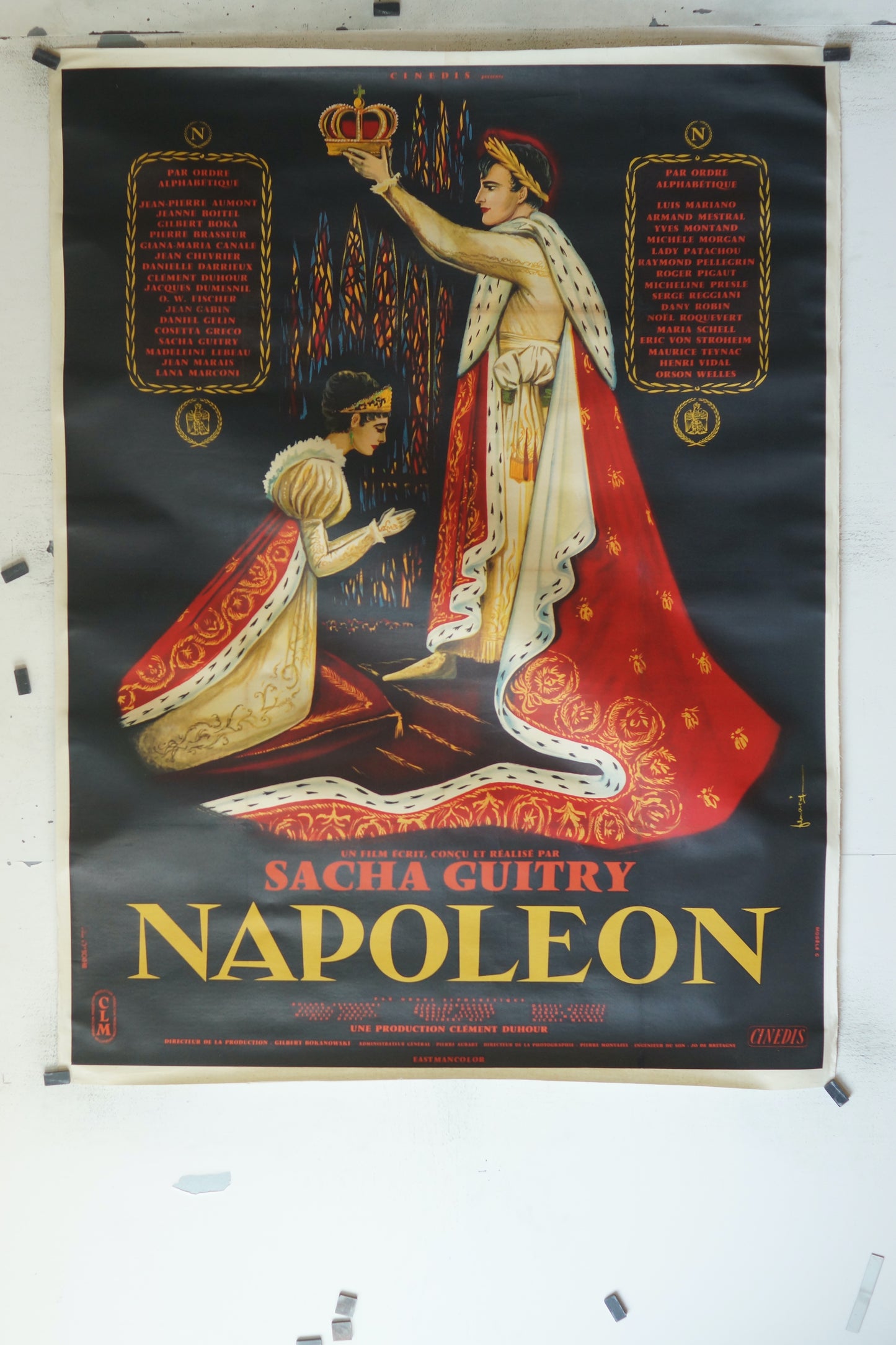NAPOLEON, SACHA GUITRY, 120X160, AFFICHE ENTOILÉE