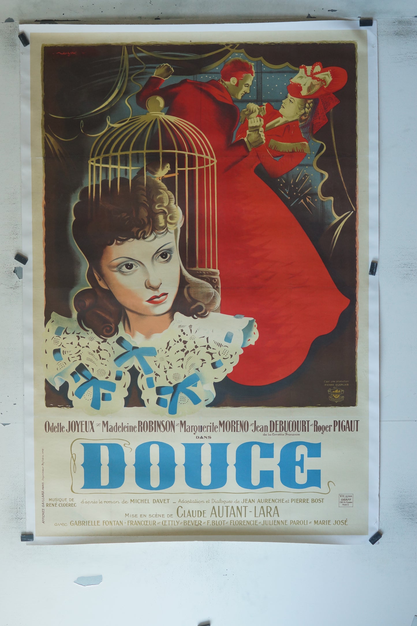 DOUCE, ODETTE JOYEUX, 120X160, AFFICHE ENTOILÉE