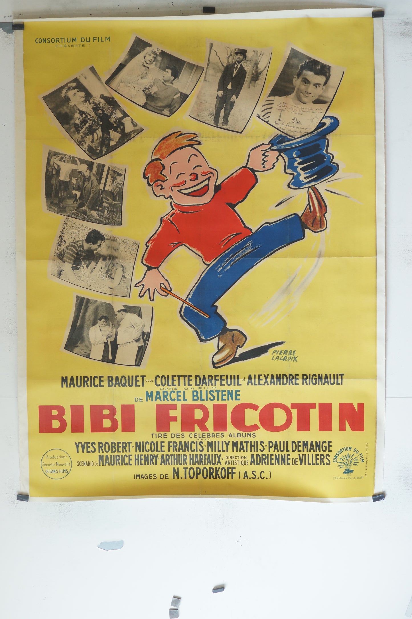 BIBI FRICOTIN, MAURICE BACQUET, 120X160, AFFICHE ENTOILÉE