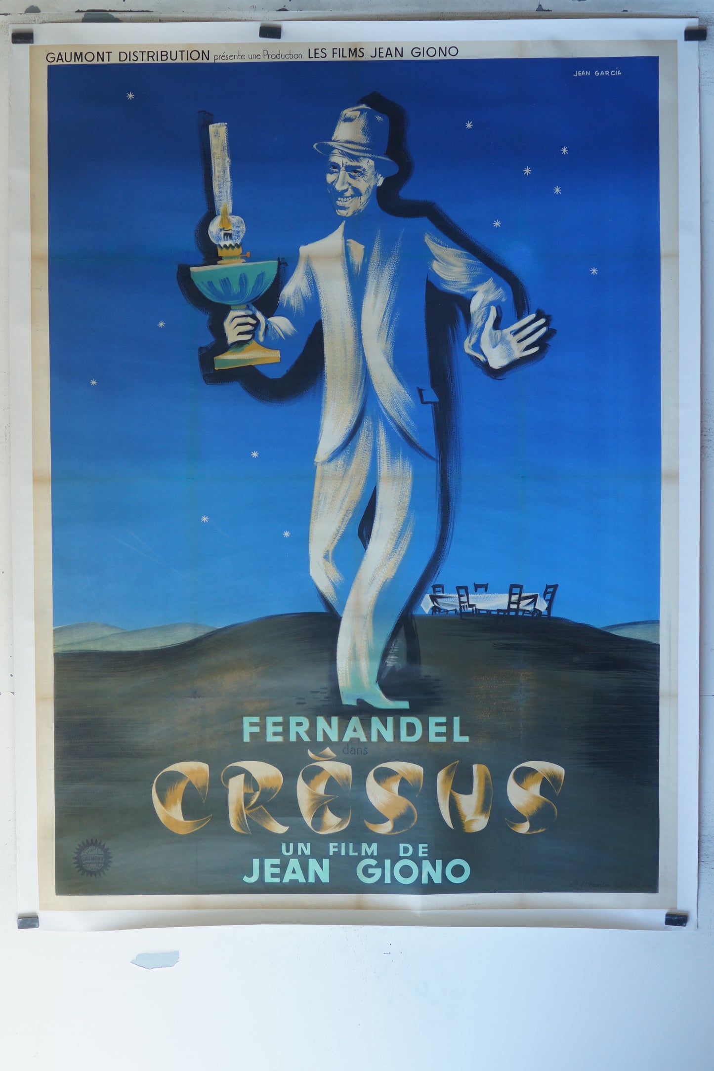 CRÉSUS, FERNANDEL, 120X160, AFFICHE ENTOILÉE.