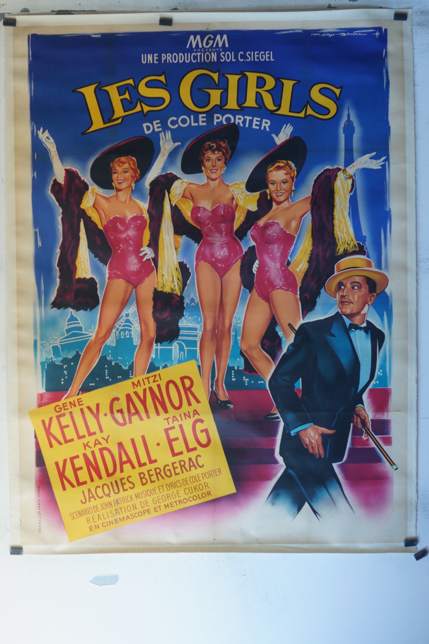 LES GIRLS, GENE KELLY, 120X160 CM, AFFICHE ENTOILÉE GENE KELLY