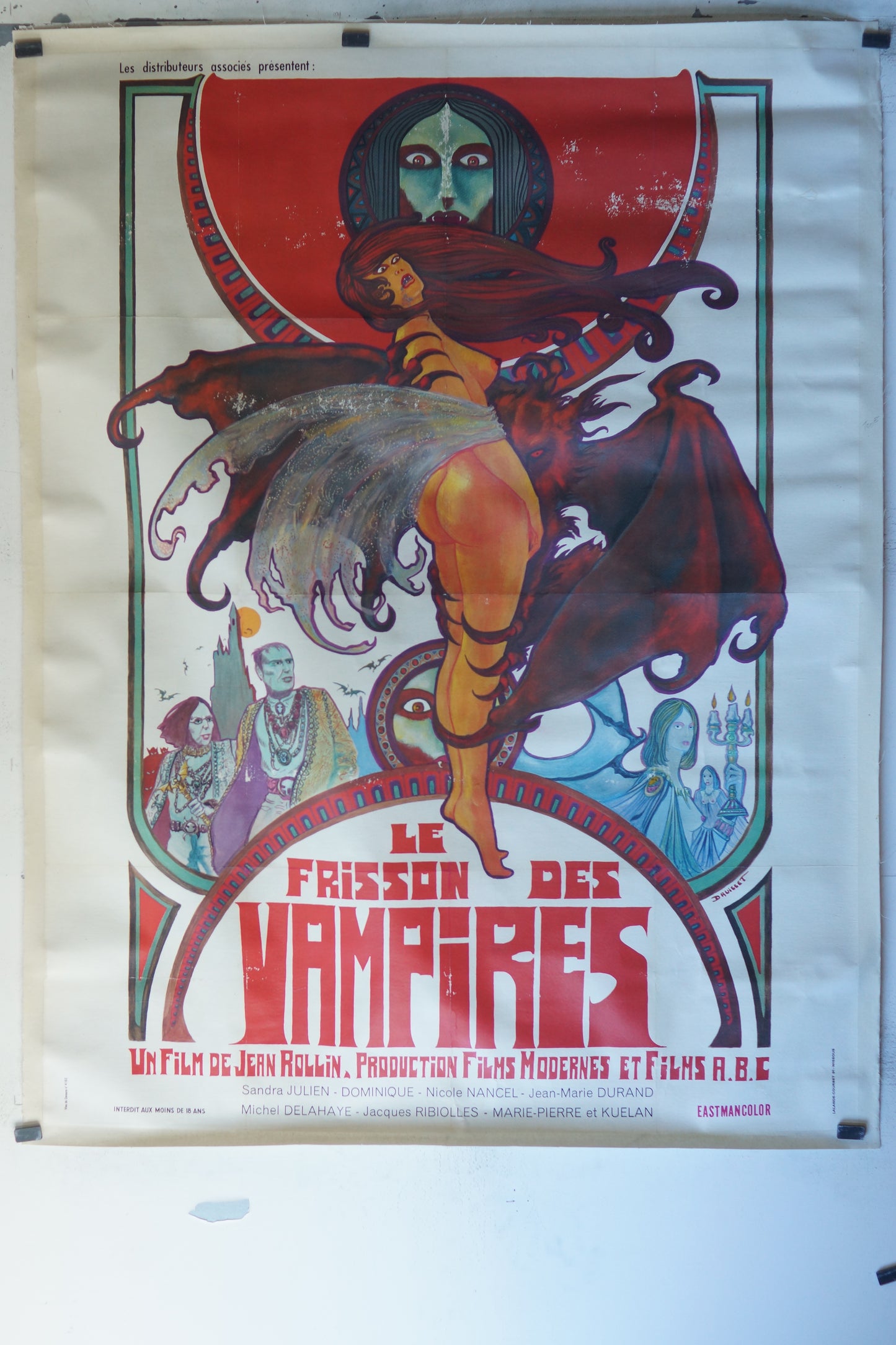 LE FRISSON DES VAMPIRES, 120X160 CM, AFFICHE ENTOILÉE