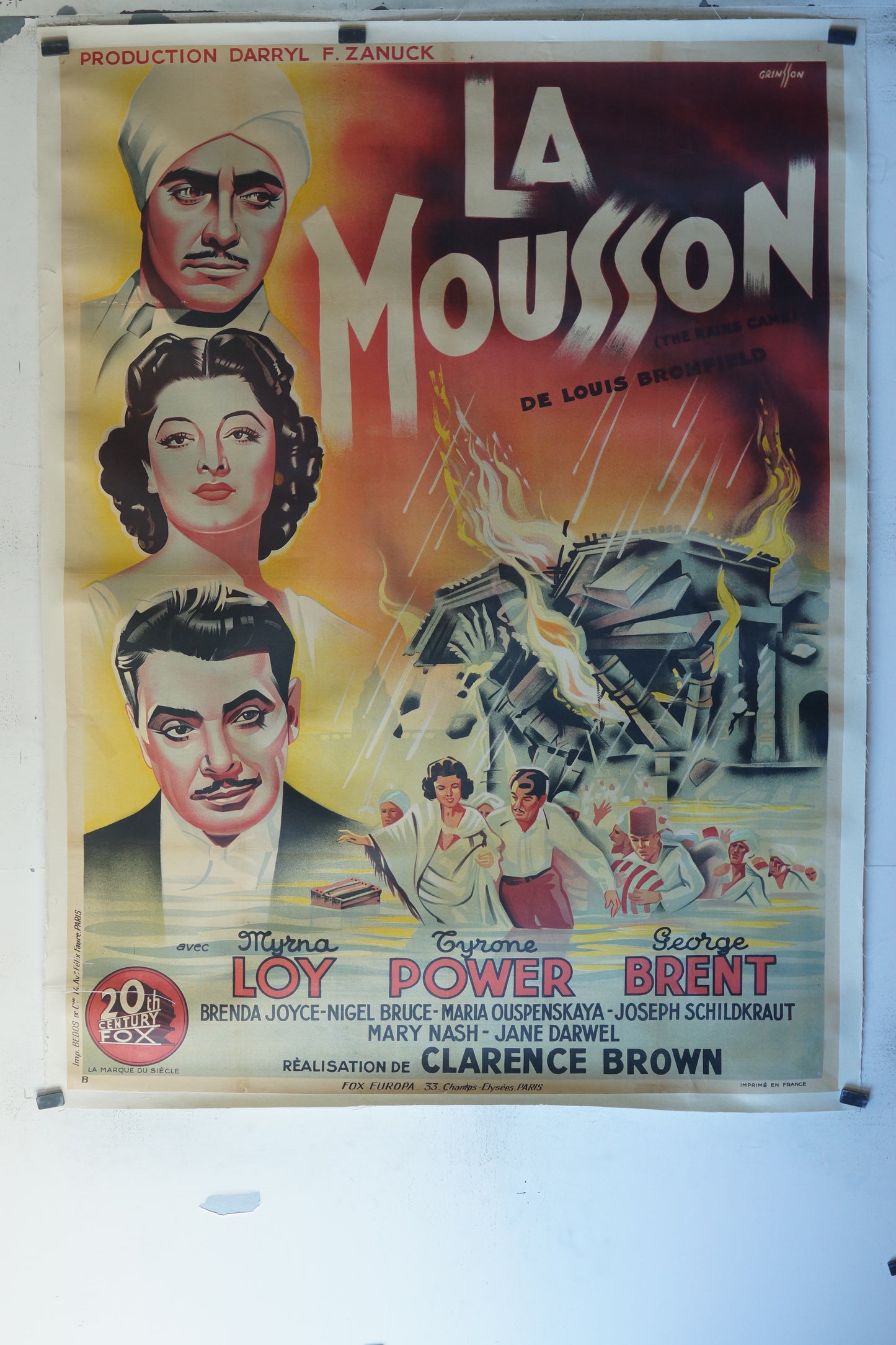 LA MOUSSON, MYRNA LOY, 120X160 CM, AFFICHE ENTOILÉE MYRNA LOY