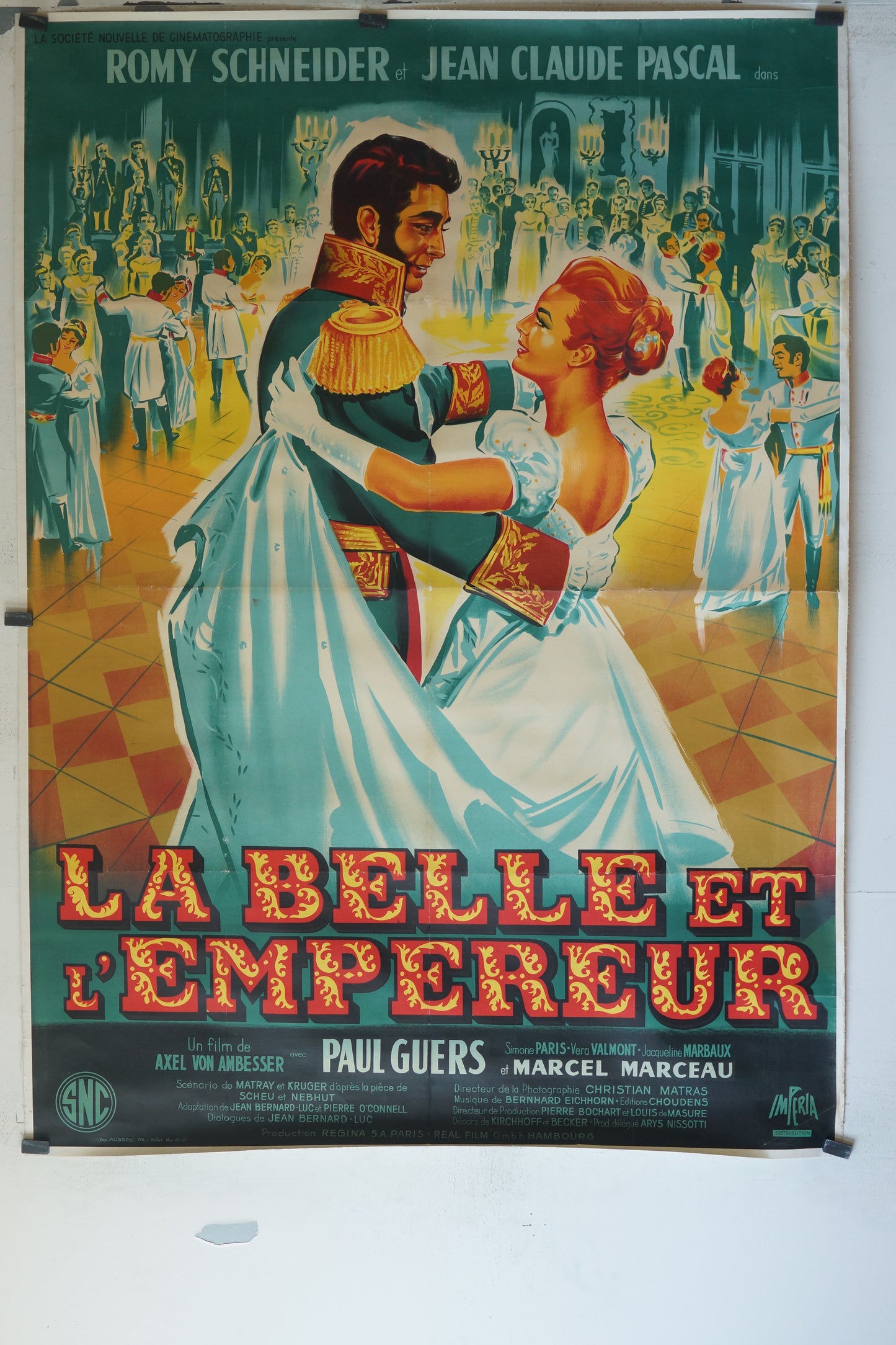 LA BELLE ET L'EMPEREUR, ROMY SCHNEIDER, 120X160, AFFICHE ENTOILÉE