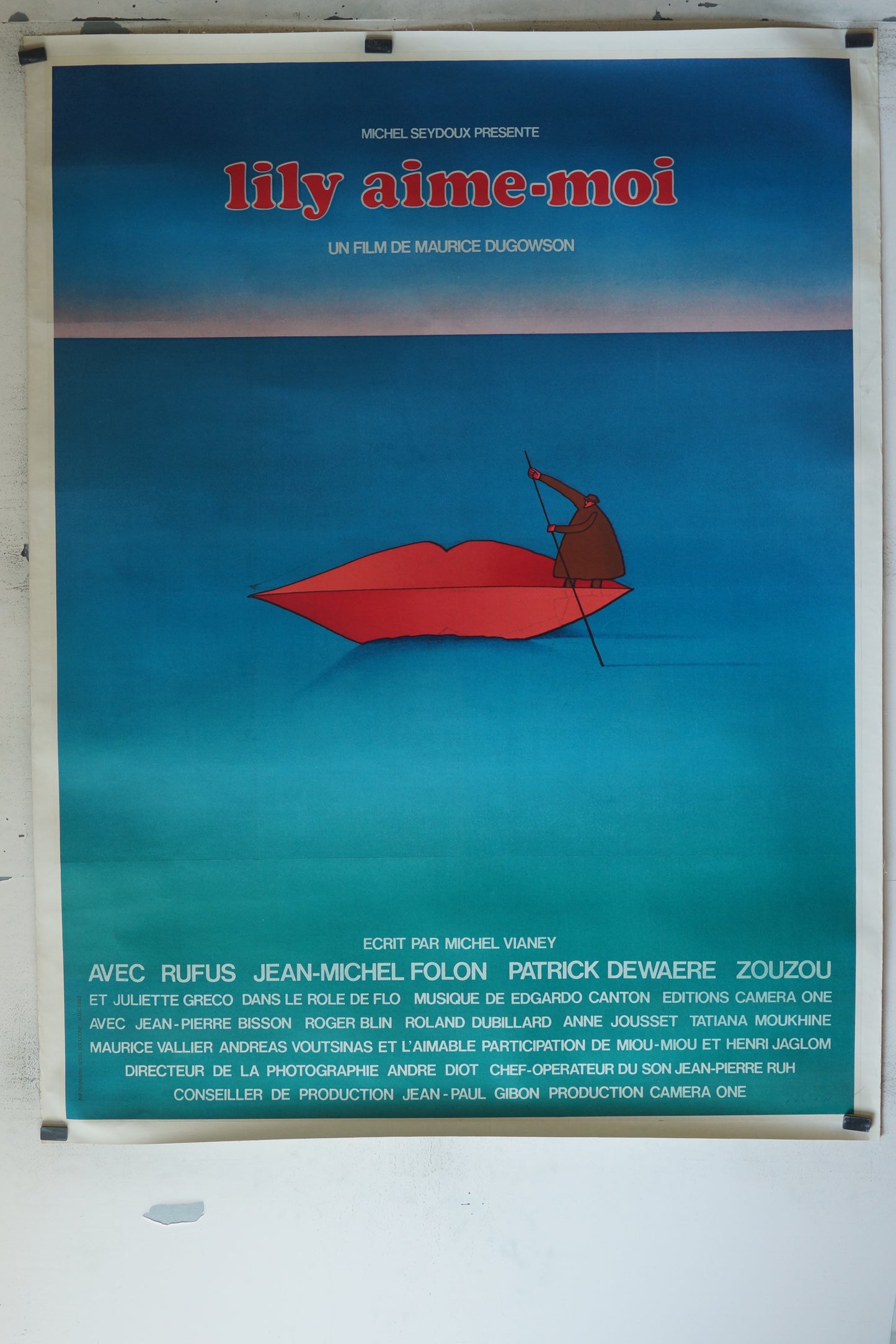 LILY AIME-MOI, PATRICK DEWAERE, 120X160, AFFICHE ENTOILÉE