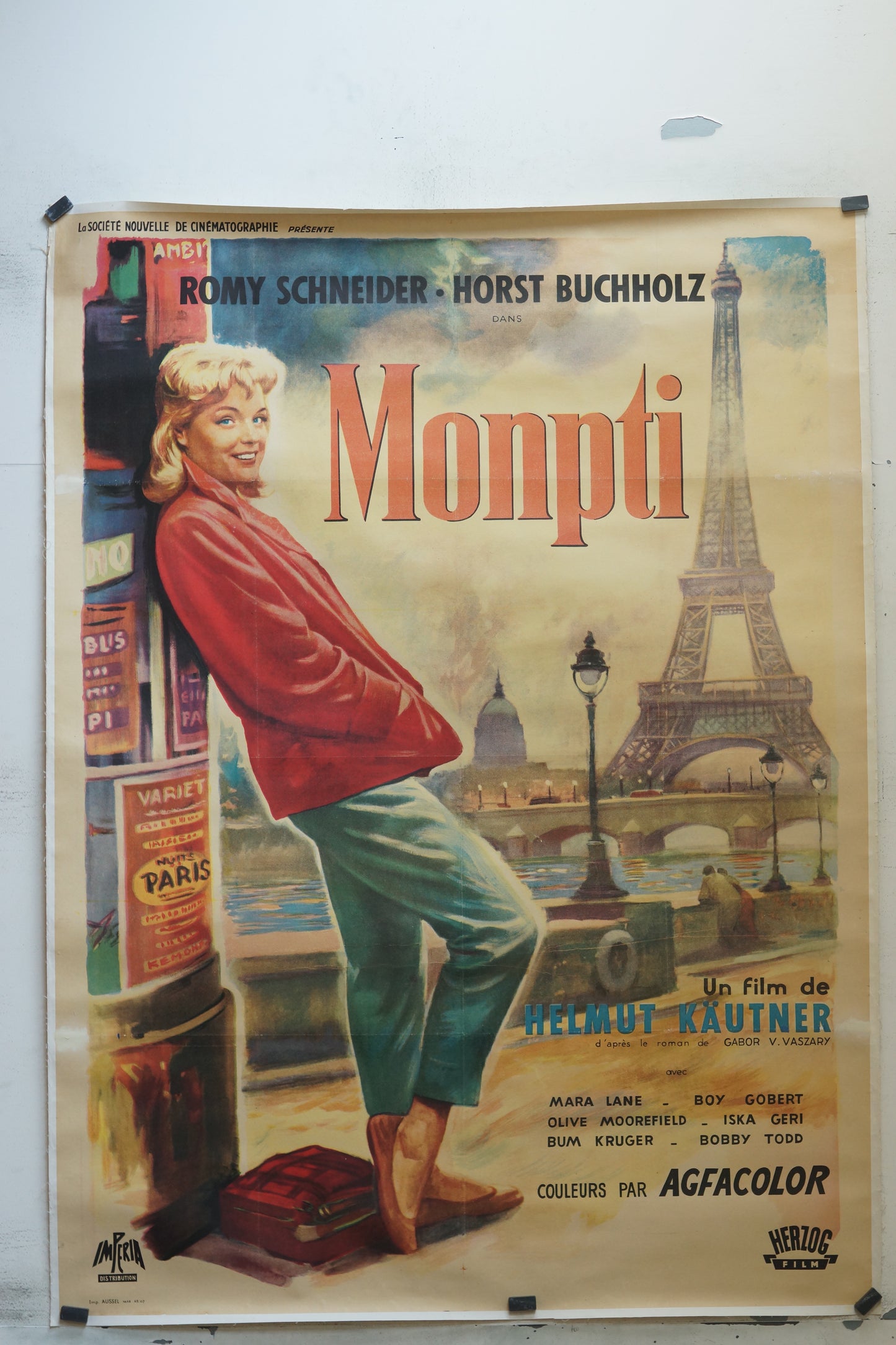 MONPTI, ROMY SCHNEIDER, 120X160, AFFICHE ENTOILÉE