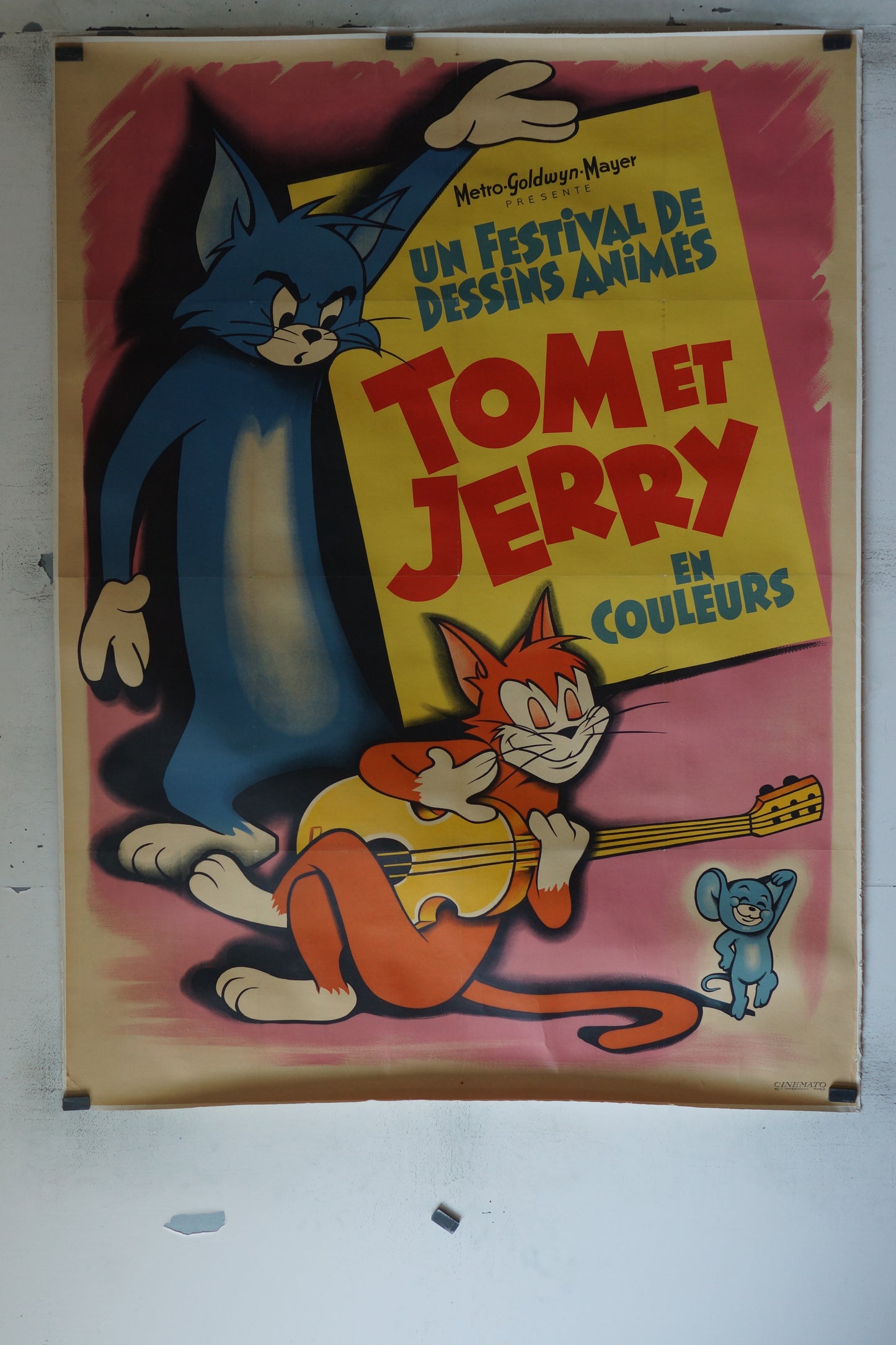 TOM ET JERRY, 120X160, AFFICHE ENTOILÉE