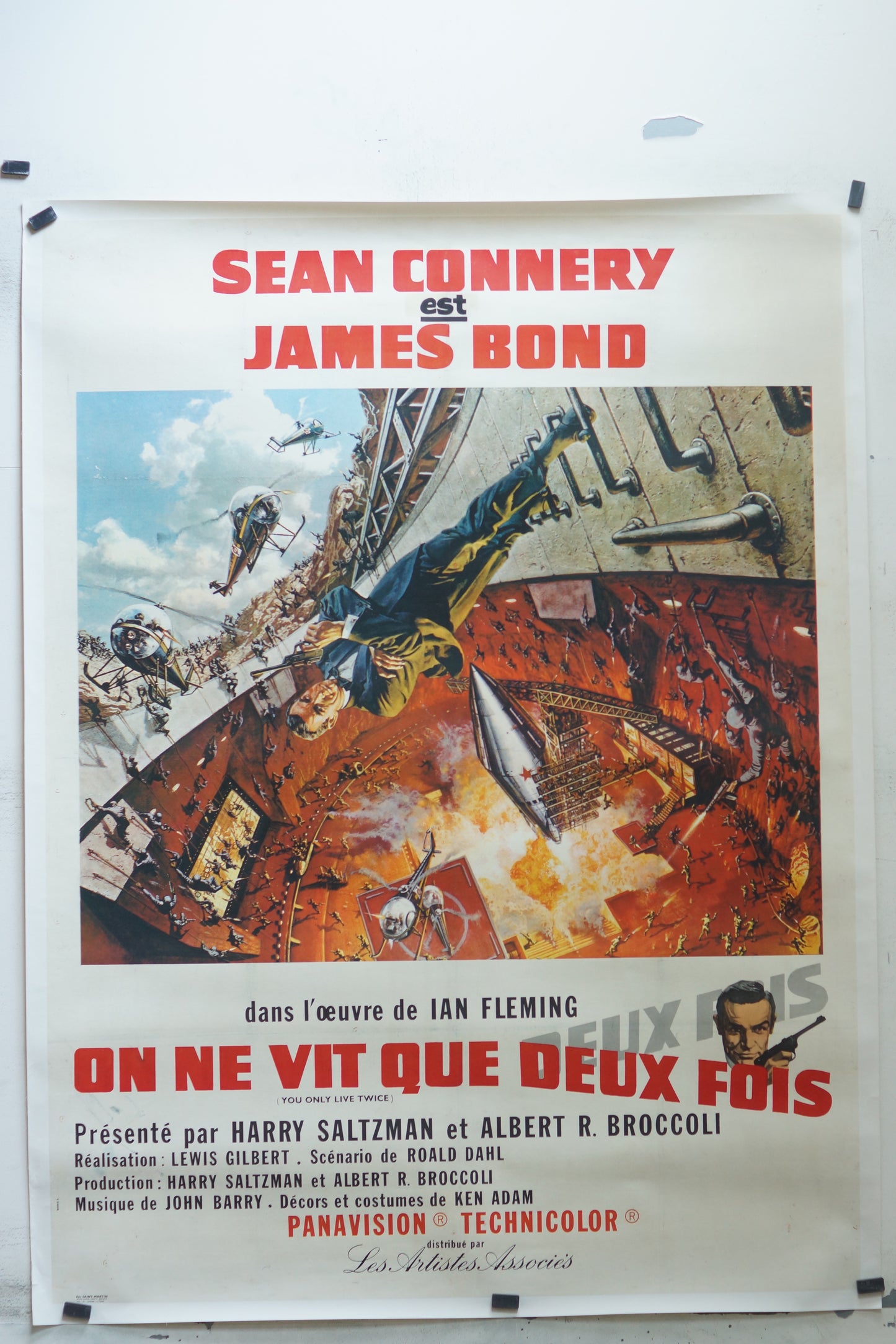 JAMES BOND, SEAN CONNERY, 120X160 CM, AFFICHE ENTOILÉE. SEAN CONNERY