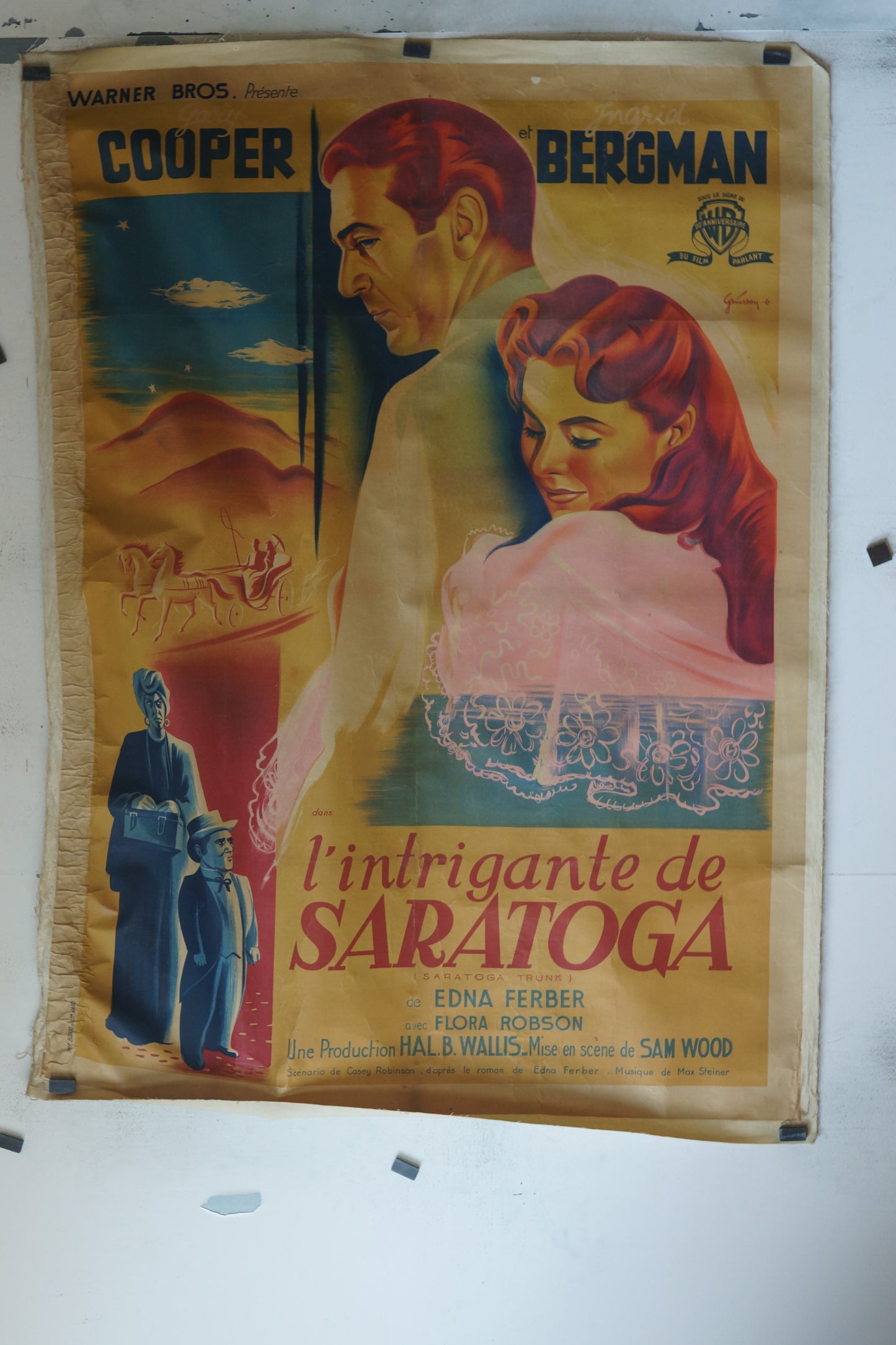 L’INTRIGANTE DE SARATOGA, COOPER, 120X160 CM, AFFICHE ENTOILÉE.