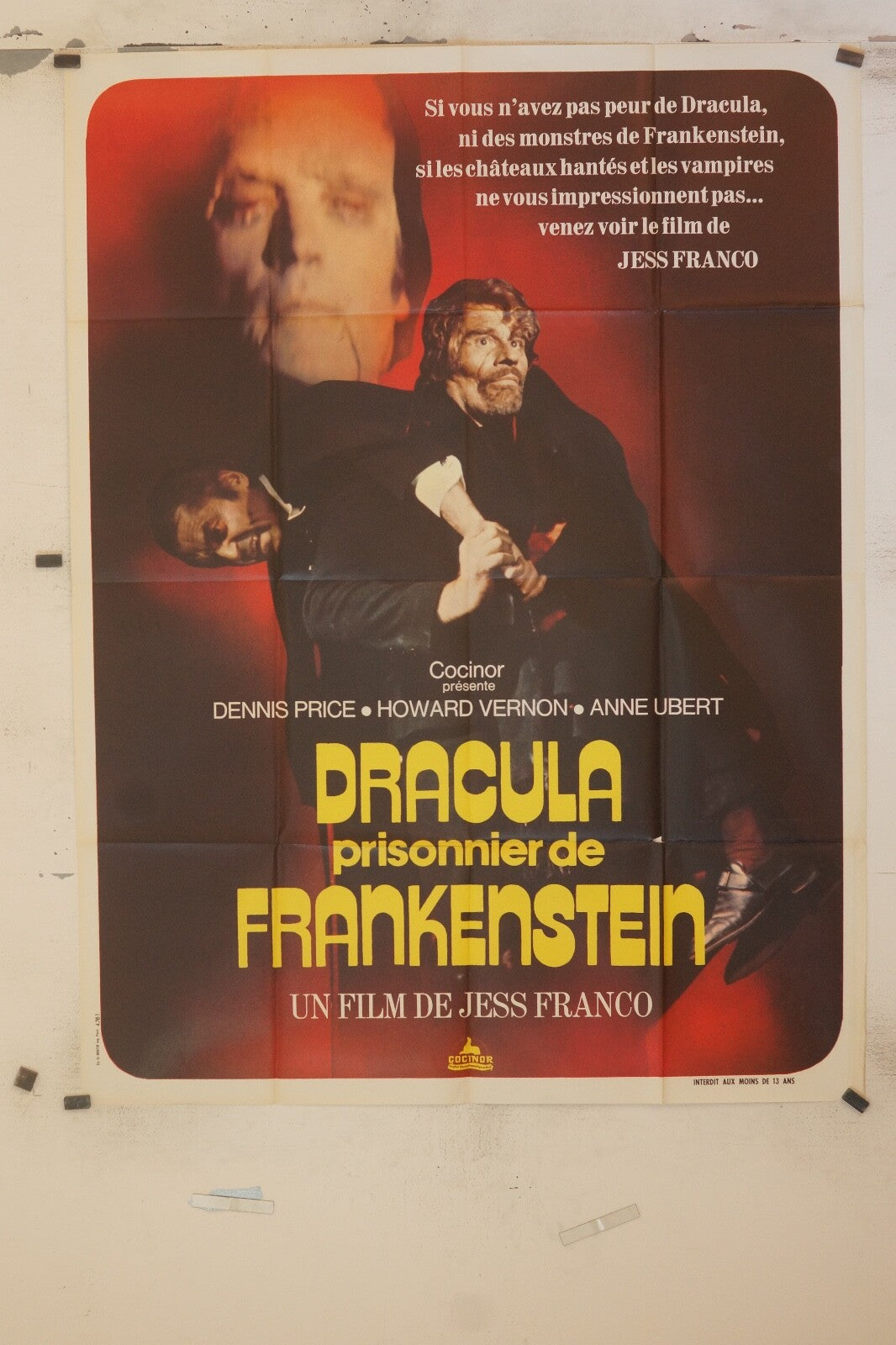 DRACULA PRISONNIER DE FRANKENSTEIN 120x160 DENNIS PRICE – HOWARD VERNON