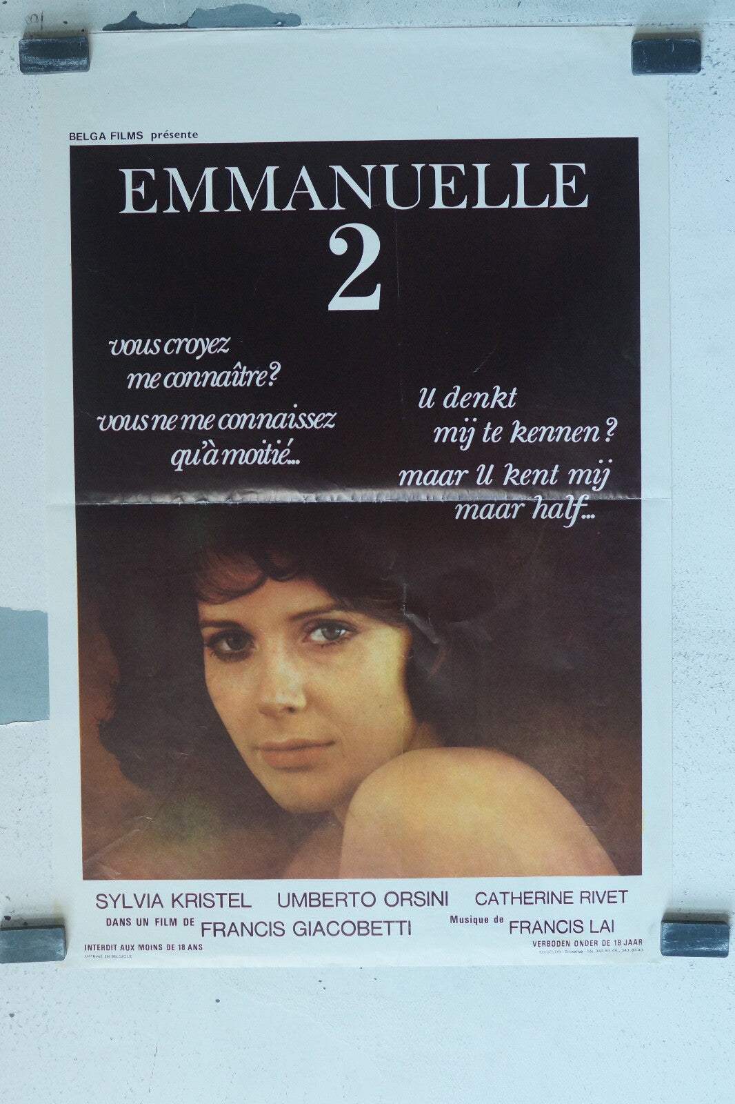 EMMANUELLE 2 MOVIE POSTER ORIGINAL 40x60 SYLVIA KRISTEL, UMBERTO ORSINI