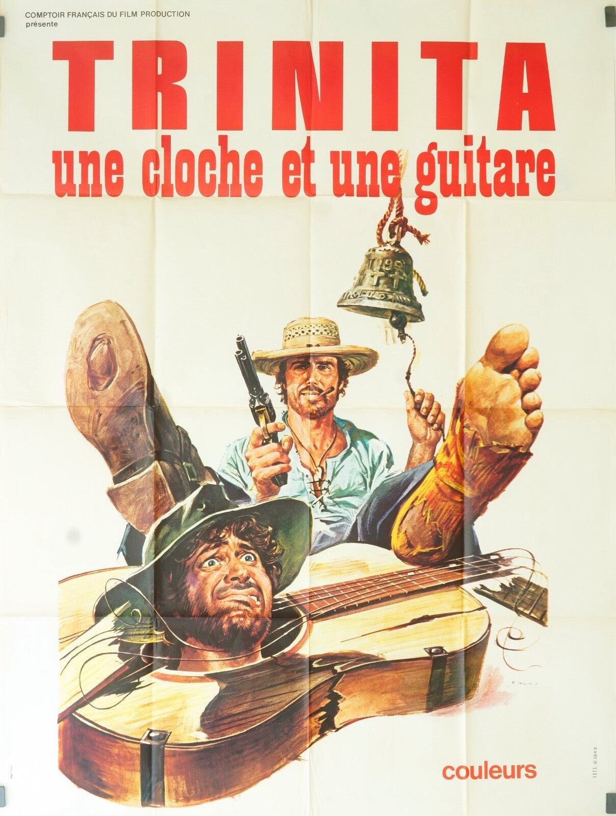 TRINITA UNE CLOCHE ET UNE GUITARE FRANZ MOVIE POSTER ORIGINAL 120x160