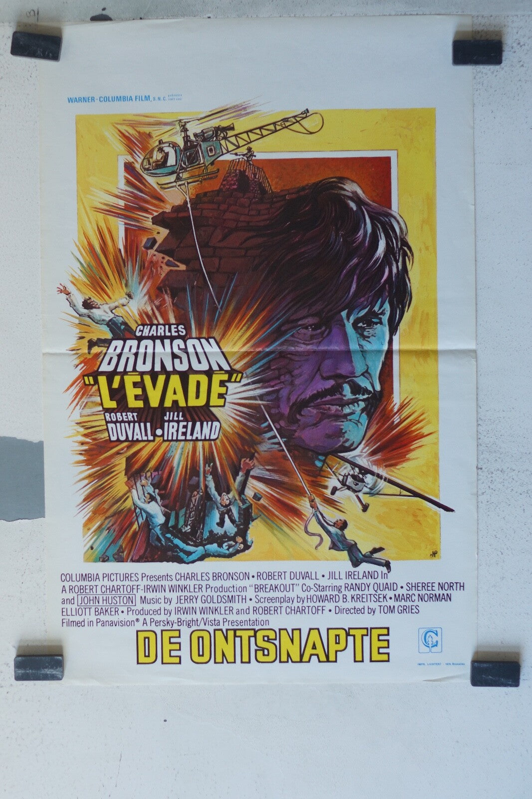 EVADE (L’) ORIGINAL MOVIE POSTER 36x55 Charles Bronson , Robert Duvall