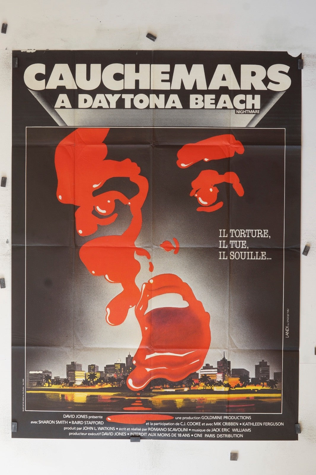 CAUCHEMARS A DAYTONA BEACH MOVIE POSTER ORIGINAL 120x160