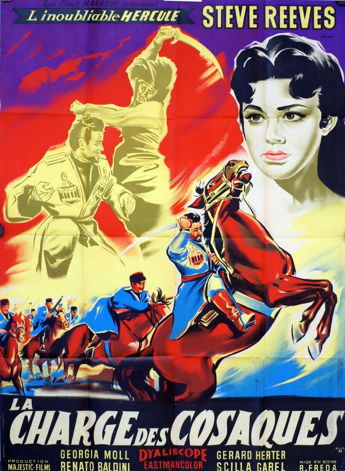 LA CHARGE DES COSAQUES MOVIE POSTER ORIGINAL 120x160 STEVE REEVES