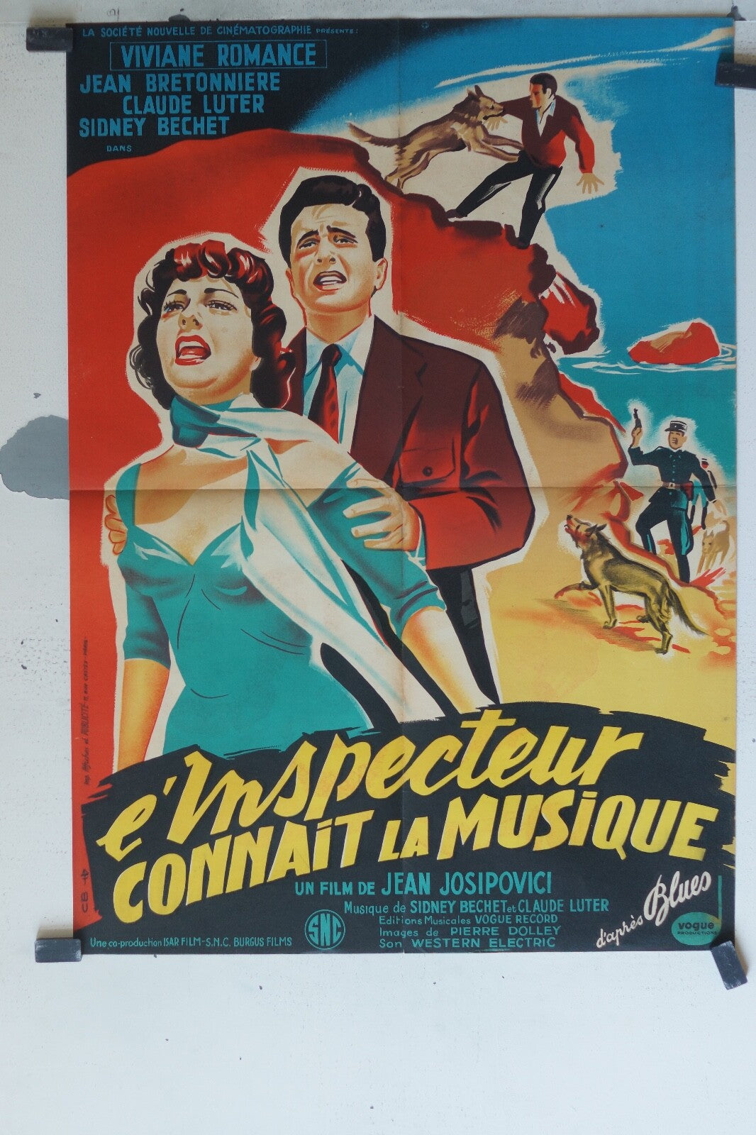 INSPECTEUR CONNAIT LA MUSIQUE MOVIE POSTER ORIGINAL (60X80) Viviane Romance