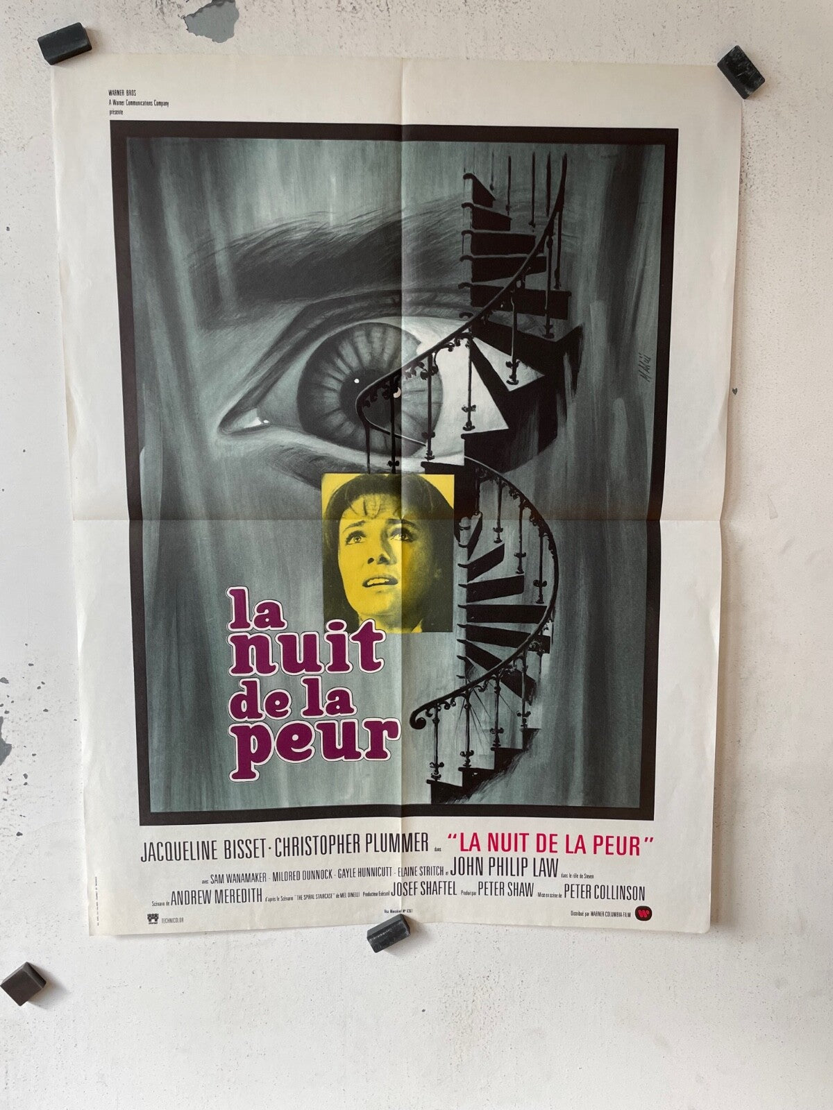 LA NUIT DE LA PEUR MOVIE POSTER ORIGINAL (60X80) JACQUELINE BISSET – CHRISTOPHER