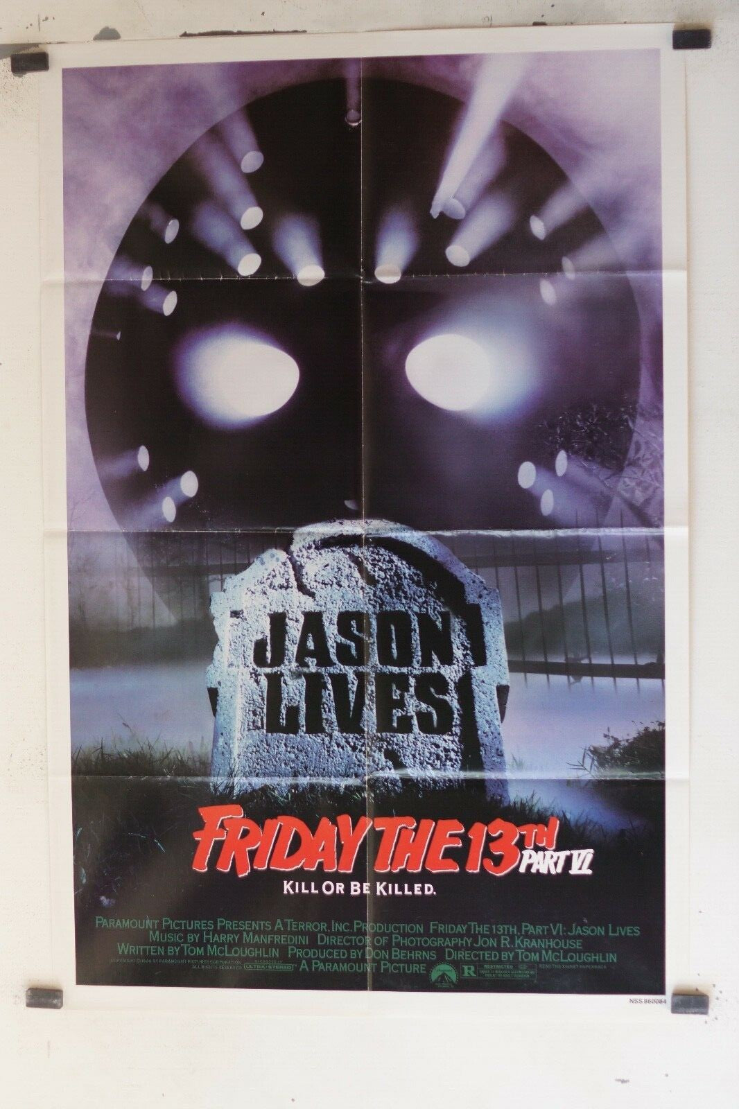 FRIDAY THE 13TH PART VI MOVIE POSTER ORIGINAL (69x103), Tom McLoughlin