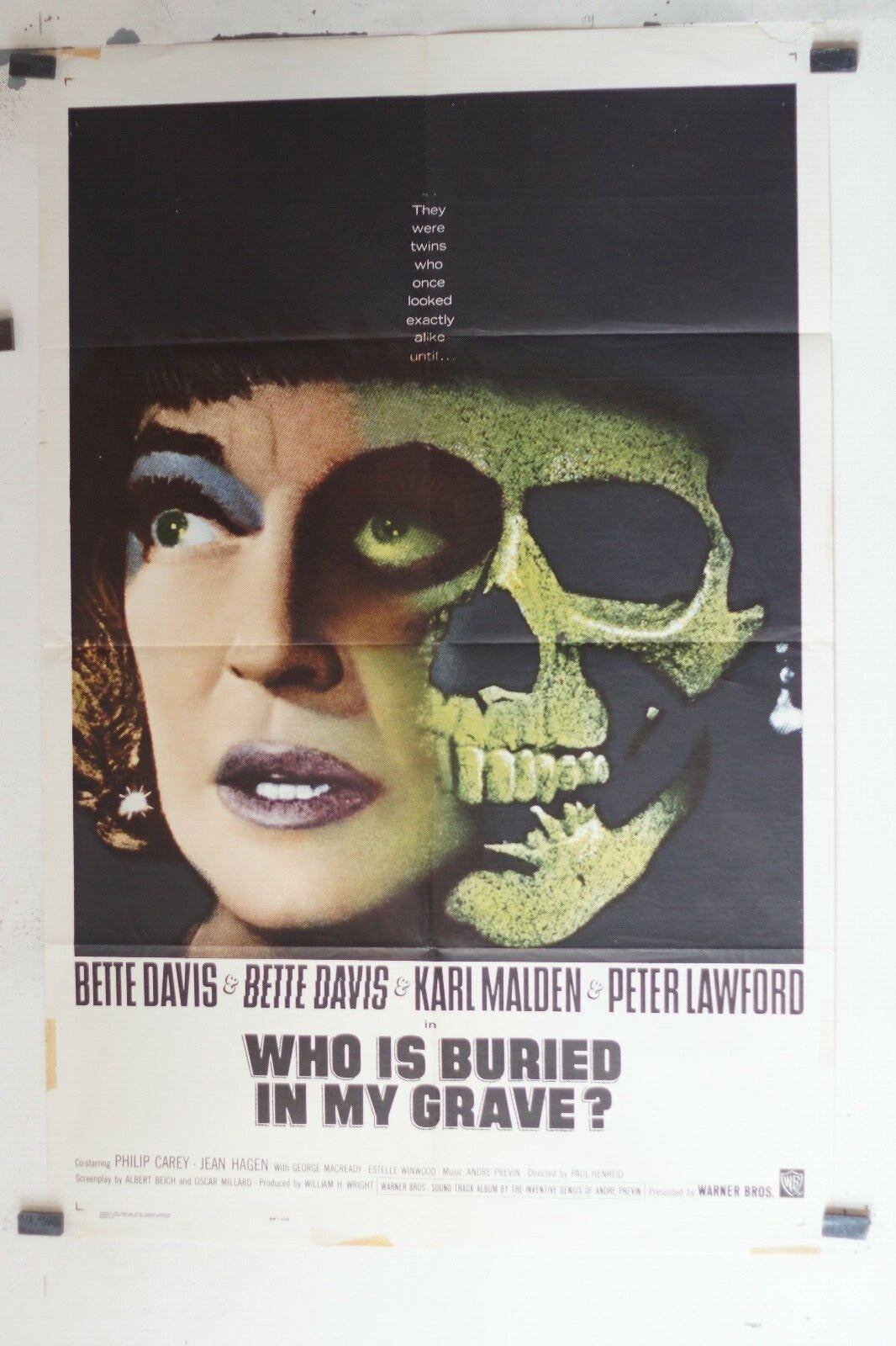 WHO IS BURIED IN MY GRAVE MOVIE POSTER ORIGINAL (69x103), Bette Davis