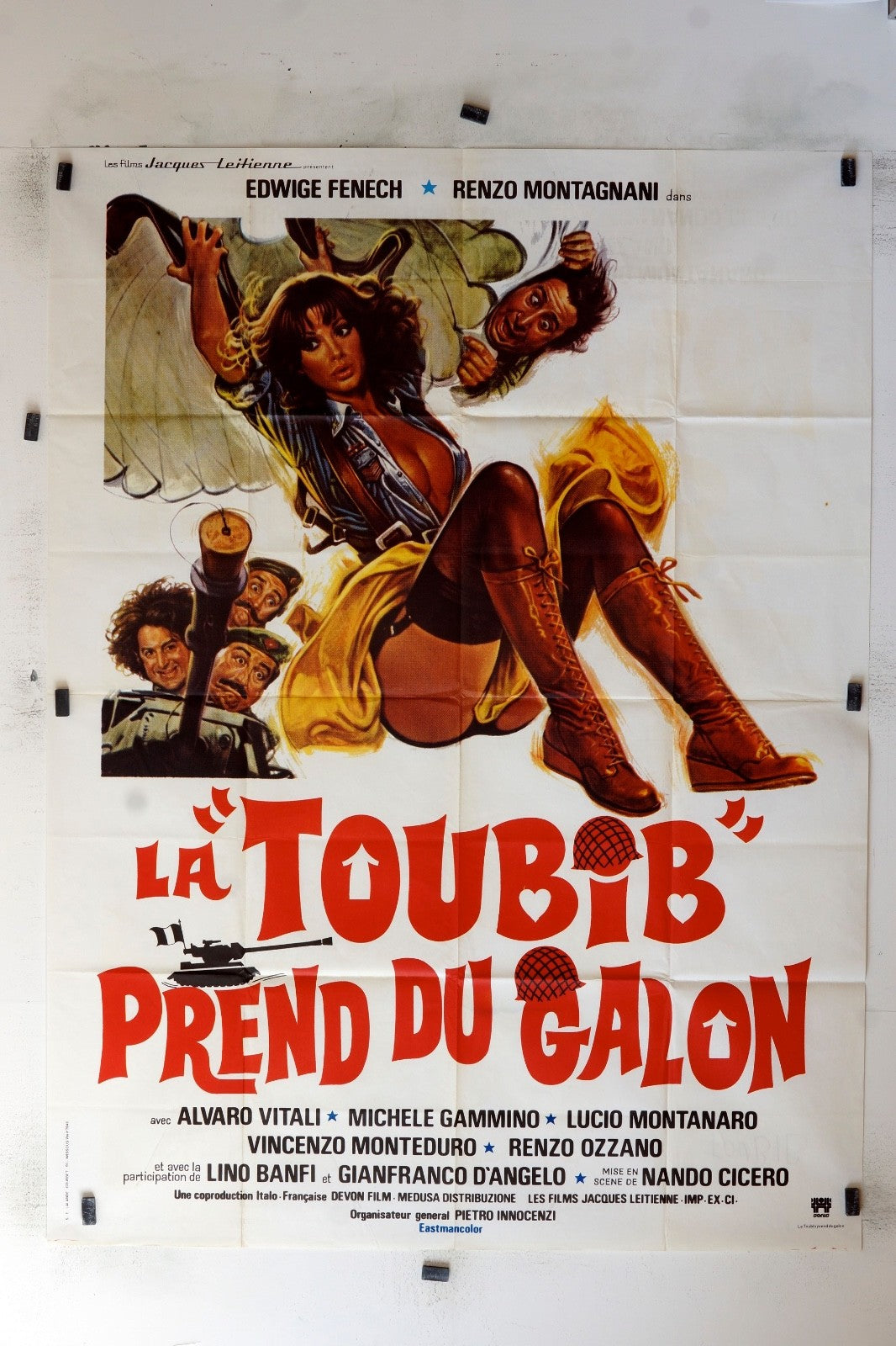 LA TOUBIB PREND DU GALON ALVARO VITALI 120x160 ORIGINAL MOVIE POSTER