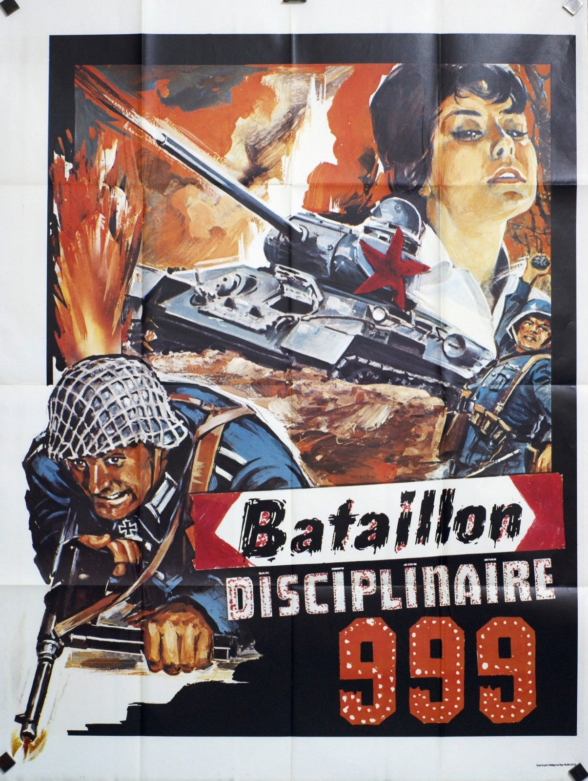 BATAILLON DISCIPLINAIRE 999 HARALD PHILIPP, WERNER MOVIE POSTER ORIGINAL 120x160