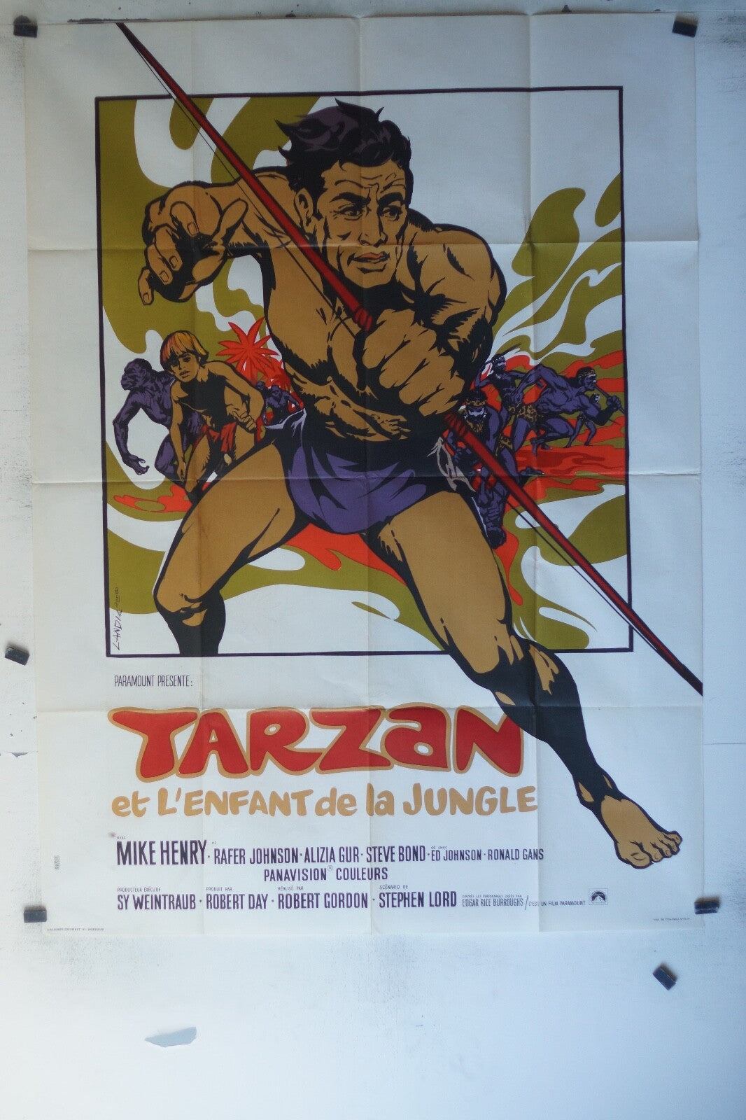 TARZAN ET L’ENFANT DE LA JUNGLE MOVIE POSTER ORIGINAL 120x160 Mike Henry