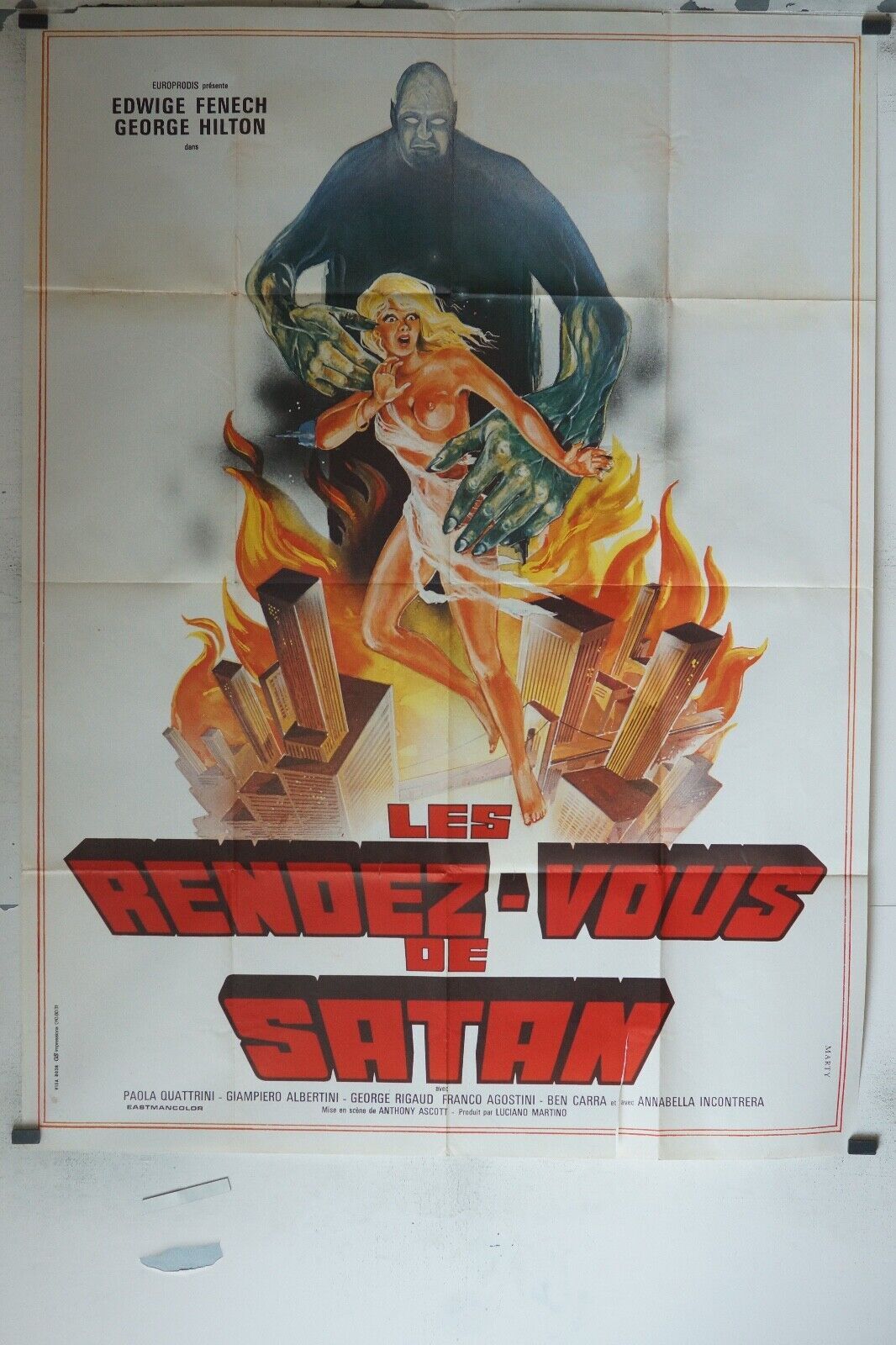 LES RENDEZ-VOUS DE SATAN MOVIE POSTER ORIGINAL (120x160) EDWIGE FENECH