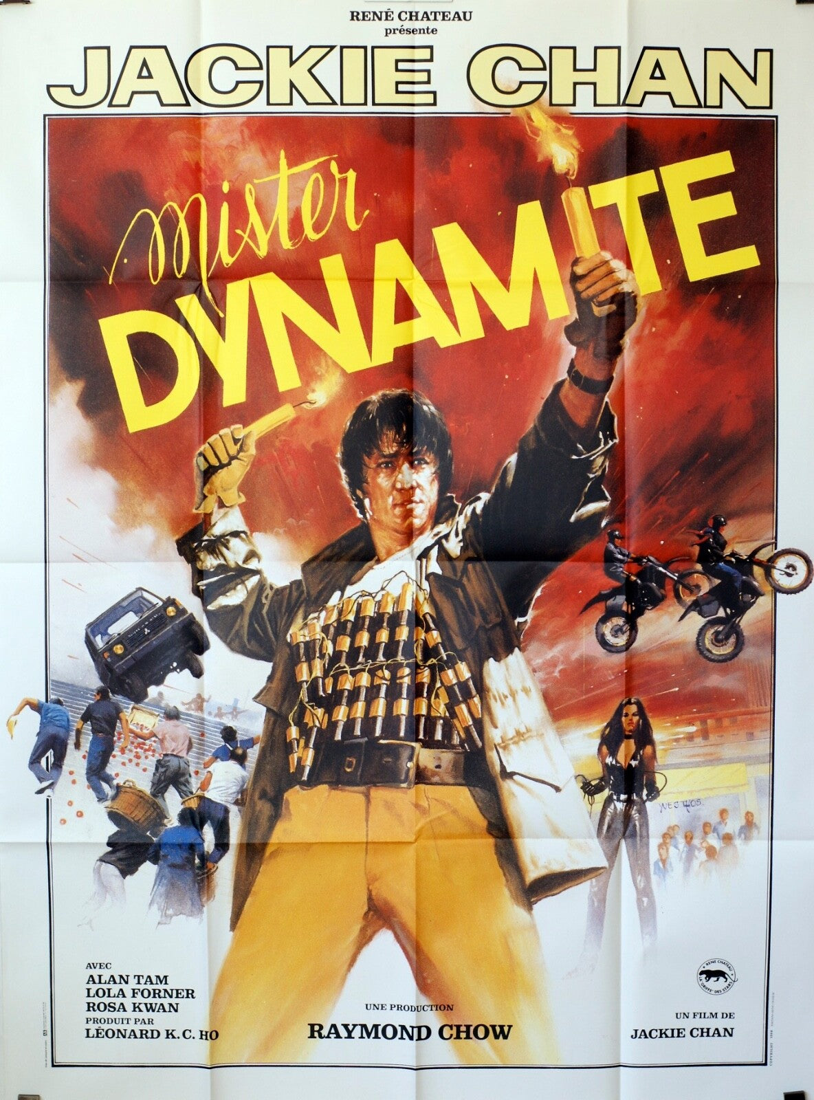 MISTER DYNAMITE MOVIE POSTER ORIGINAL 120x160 JACKIE CHAN