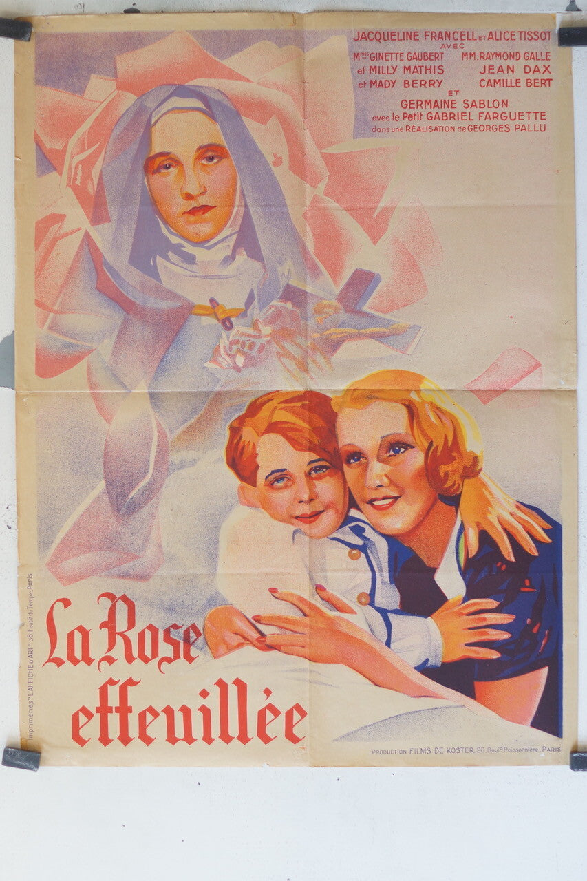 ROSE EFFEUILLEE (LA) movie poster ORIGINAL 60x80 Jacqueline Francell,.