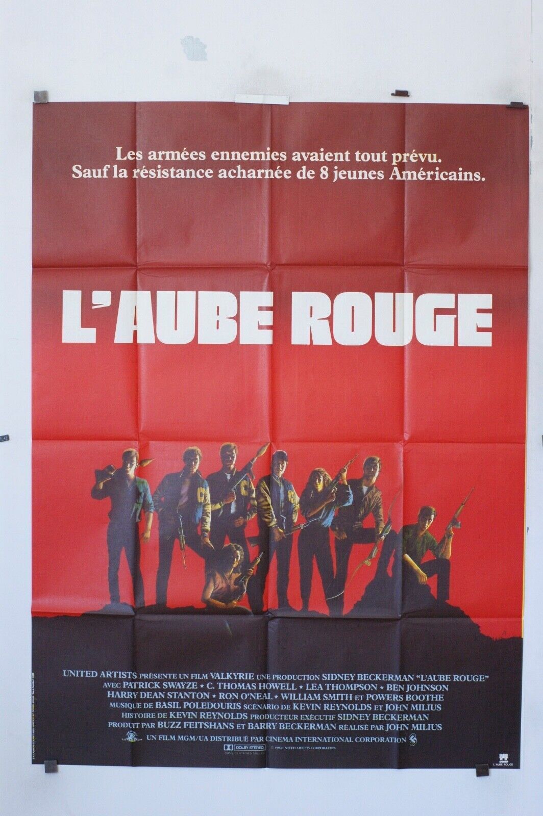 L’AUBE ROUGE ORIGINAL MOVIE POSTER 120x160 PATRICK SWAYZE