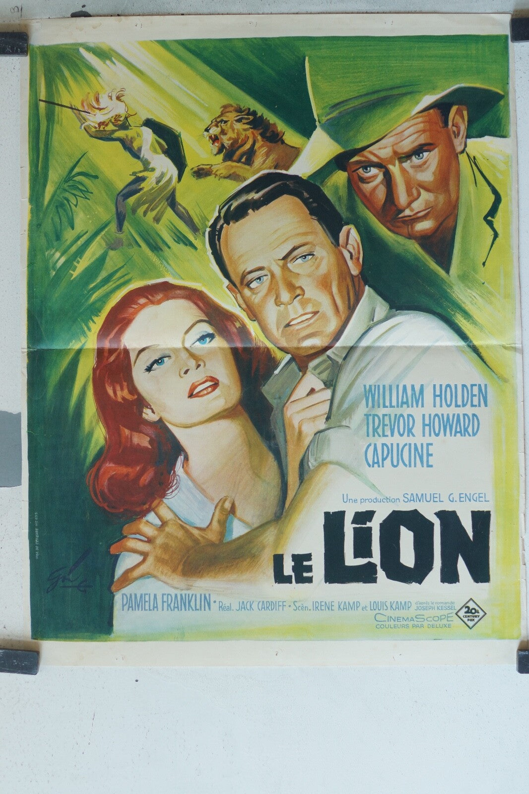 LION (LE) MOVIE POSTER ORIGINAL 40x60 William holden , Trevor Howards