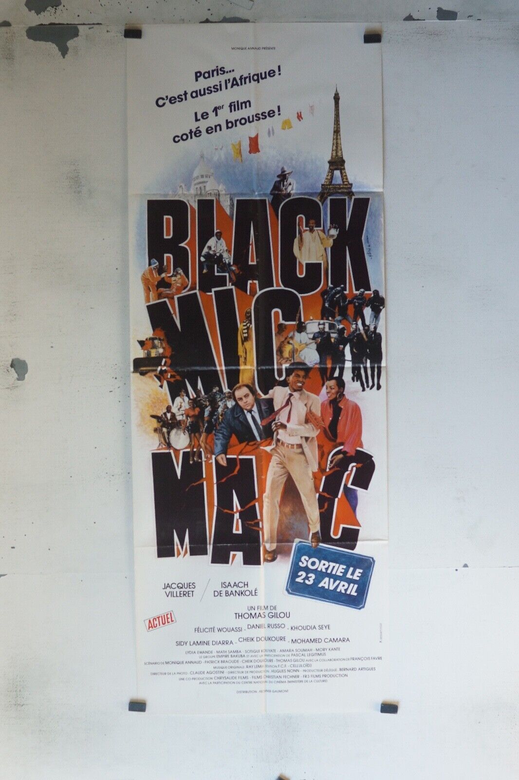 BLACK MIC MAC MOVIE POSTER ORIGINAL 60x160 JACQUES VILLERET