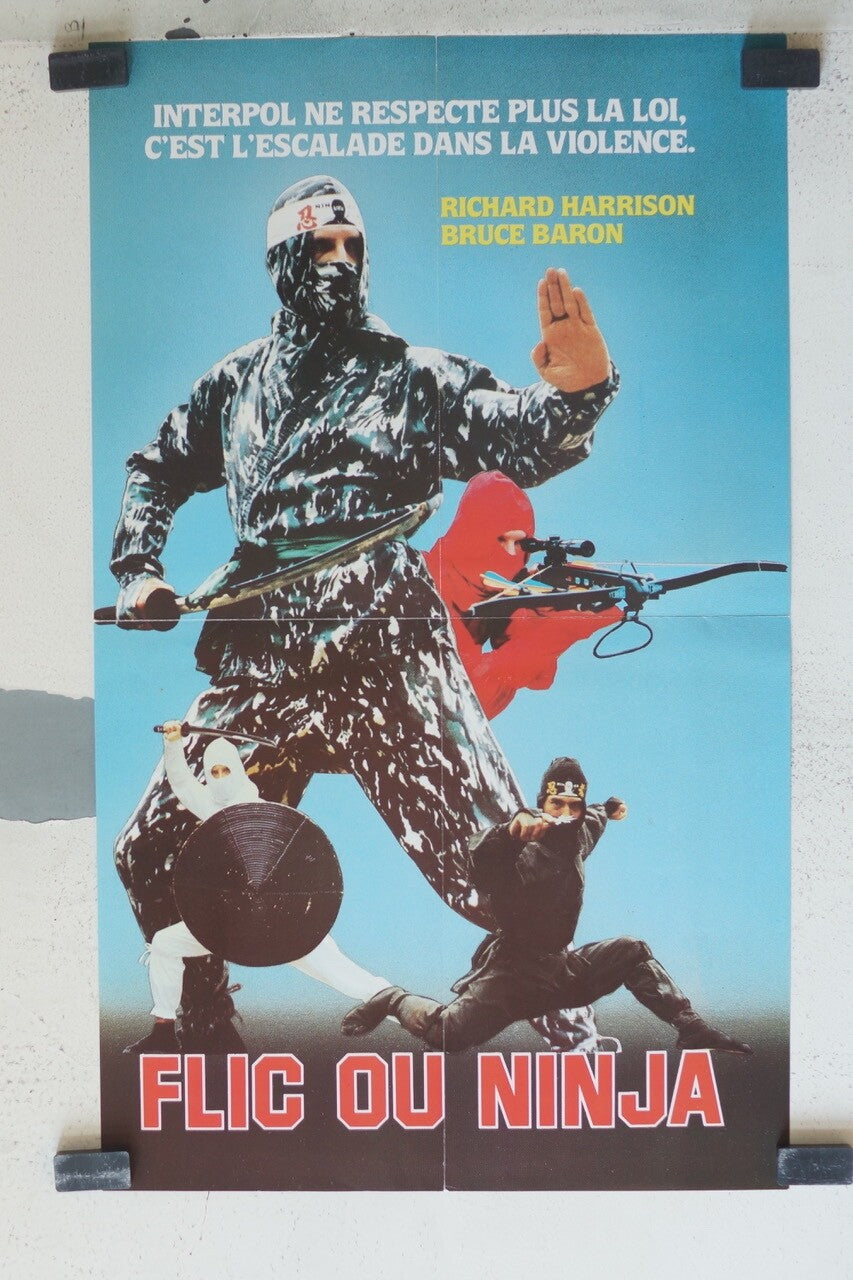 FLIC OU NINJA MOVIE POSTER 60X36 Bruce Baron , Pierre Tremblay