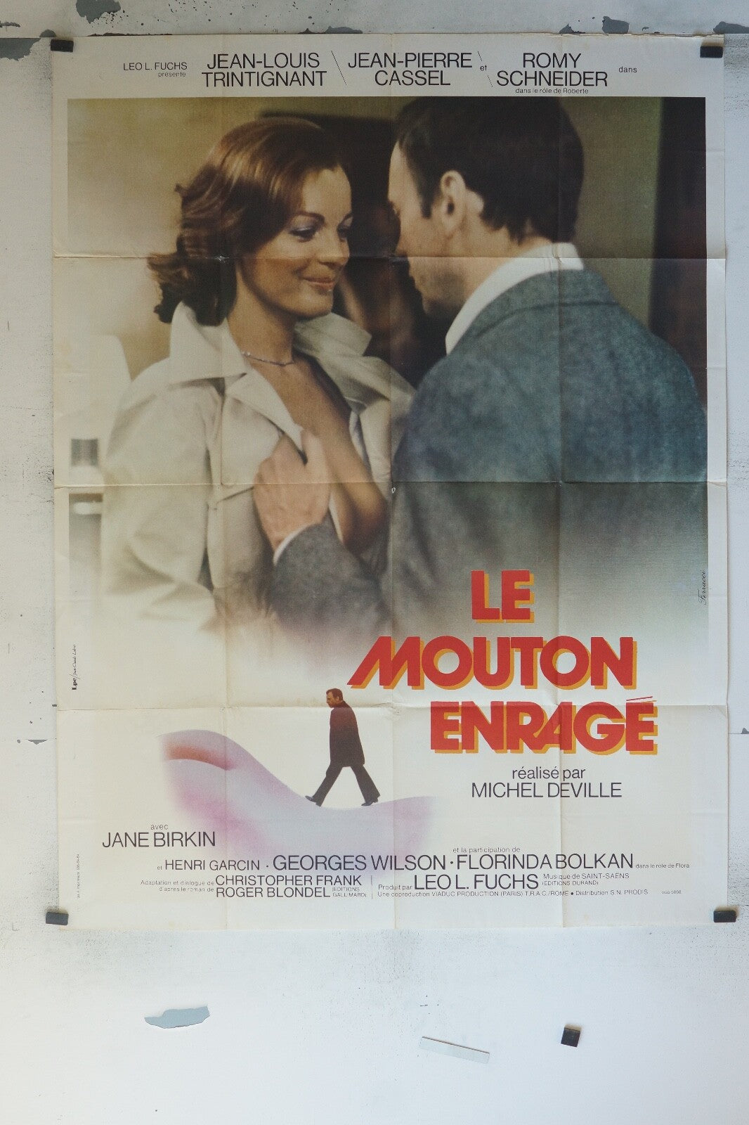 LE MOUTON ENRAGÉ MOVIE POSTER ORIGINAL 120x160 JEAN-LOUIS TRINTIGNANT