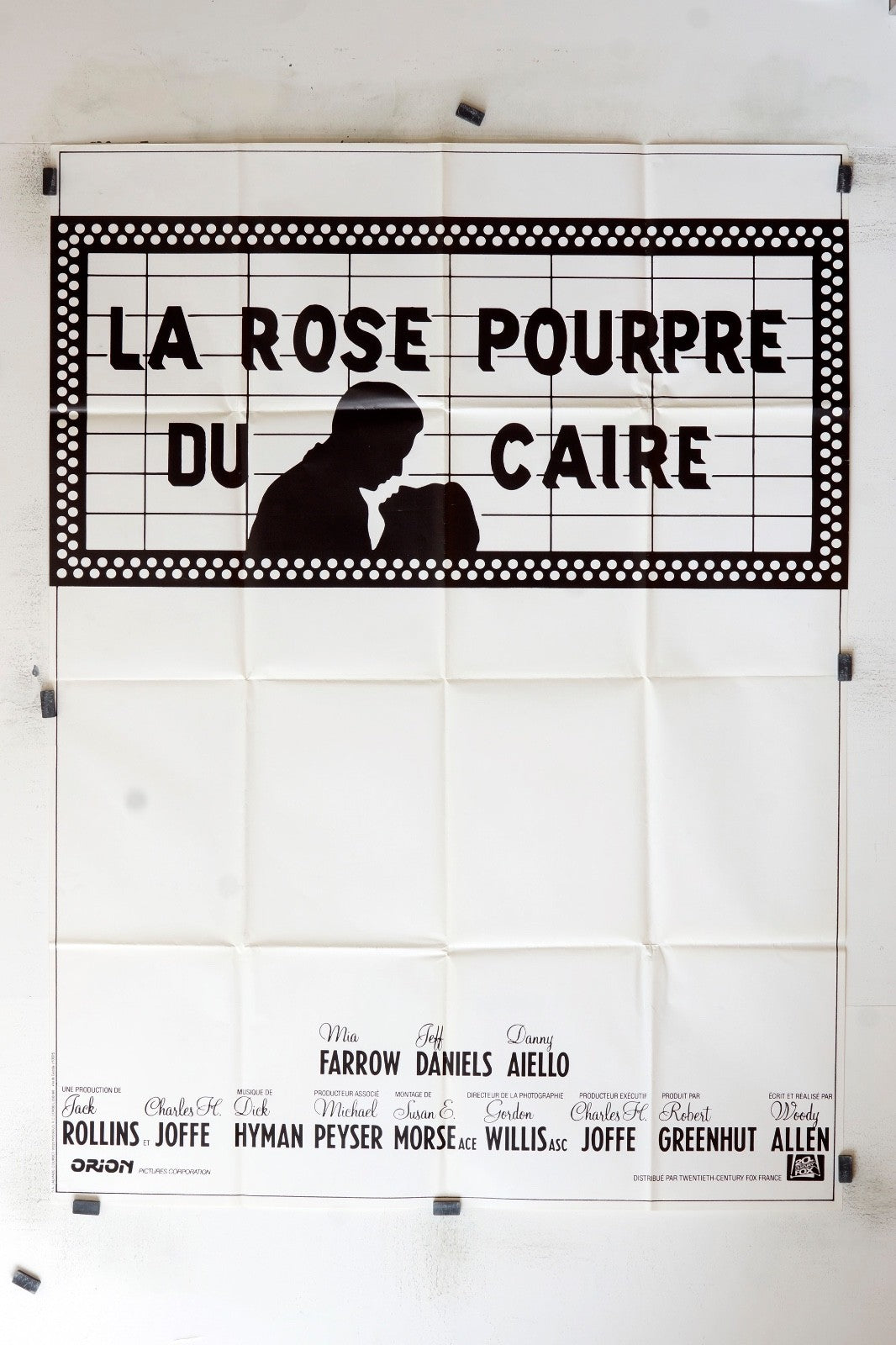 LA ROSE POURPRE DU CAIRE MIA FARROW POSTER ORIGINAL 120x160