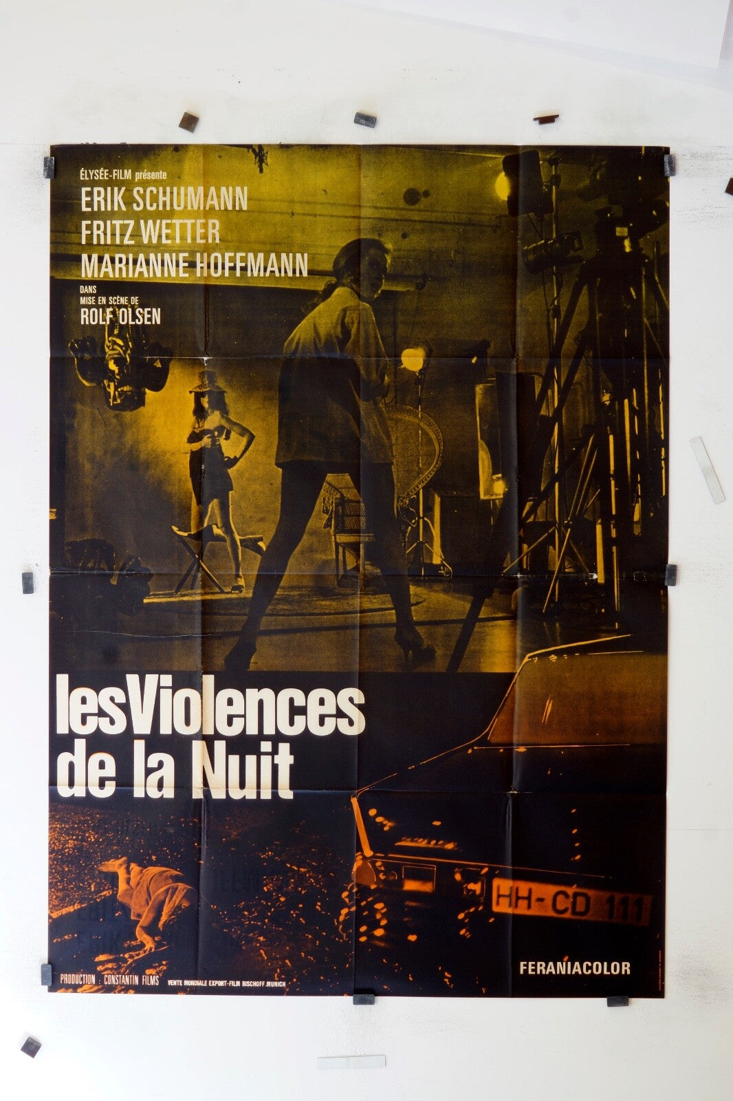 LES VIOLENCES DE LA NUIT ERIK SCHUMANN MOVIE POSTER ORIGINAL 120x160