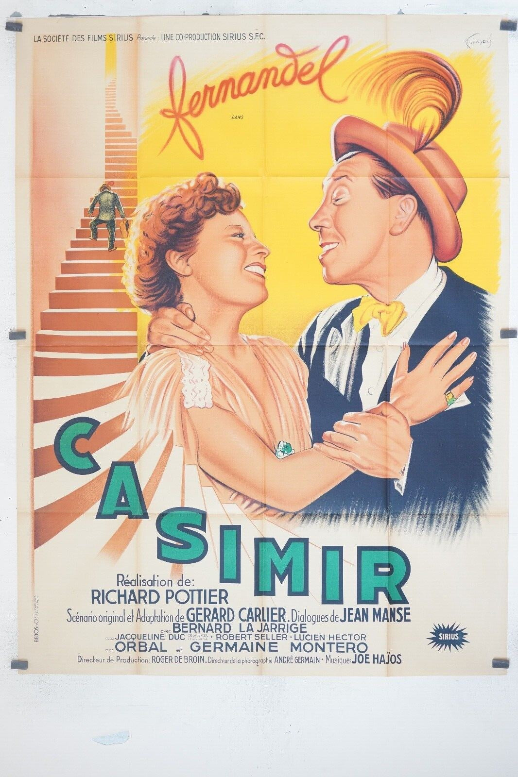 CASIMIR MOVIE POSTER ORIGINAL (120x160) Richard Pottier, Fernandel