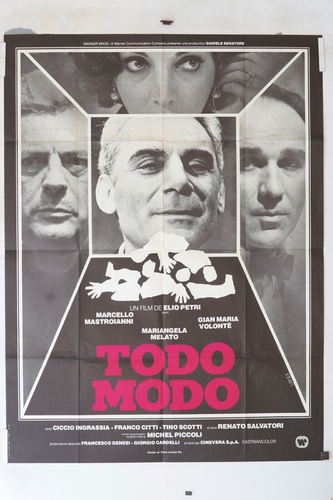 TODO MODO 120X160 ORIGINAL MOVIE POSTER MARCELLO MASTROIANNI