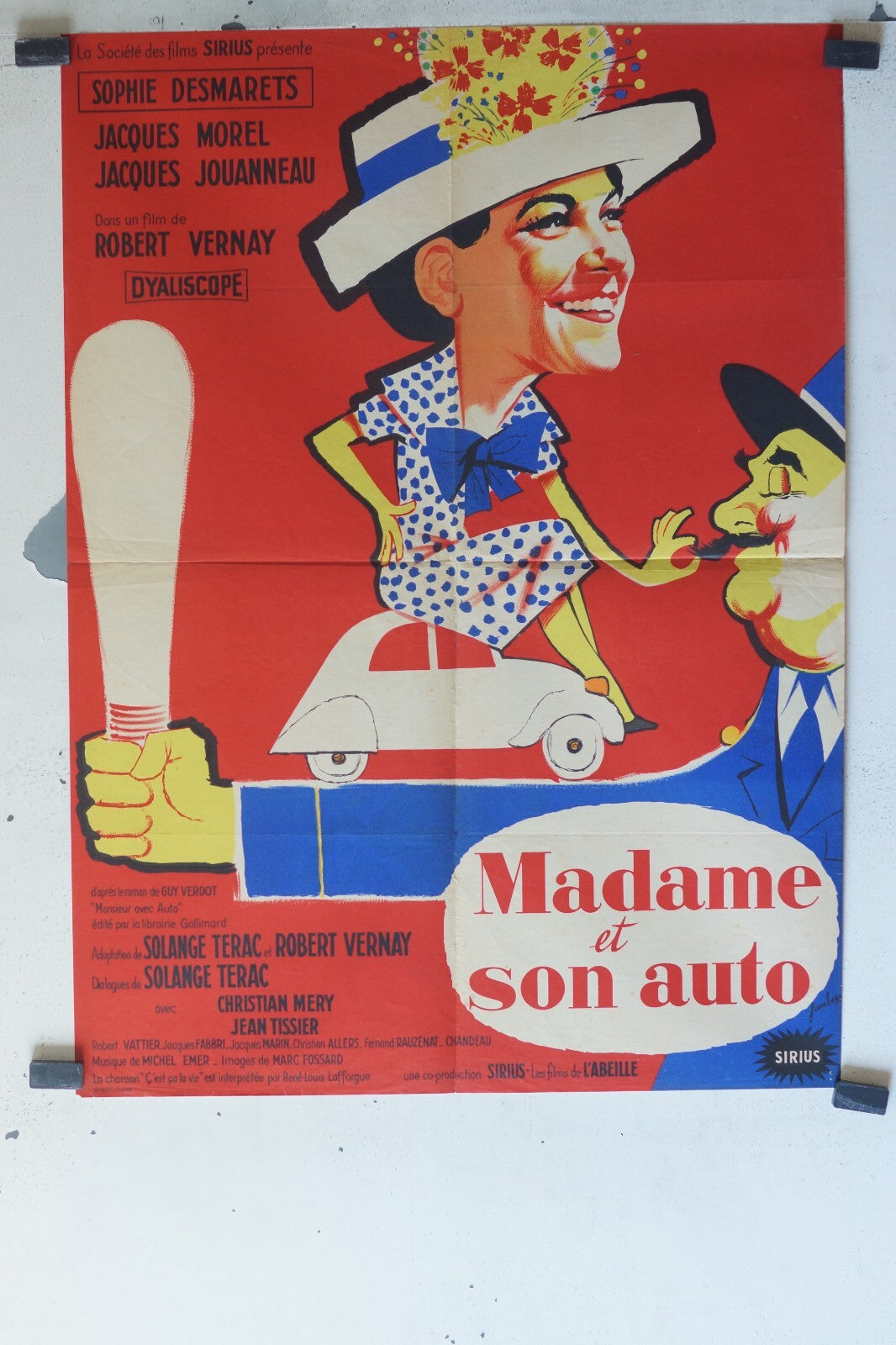 MADAME ET SON AUTO MOVIE POSTER ORIGINAL (60X80) Sophia Desmarets