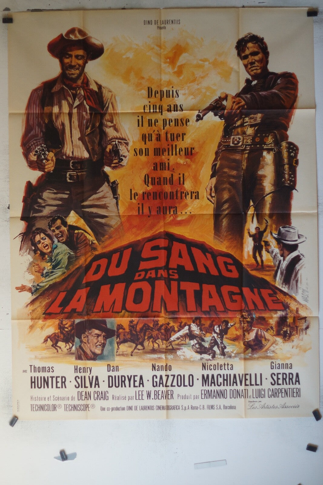DU SANG DANS LA MONTAGNE MOVIE POSTER ORIGINAL120x160 Henry Silva
