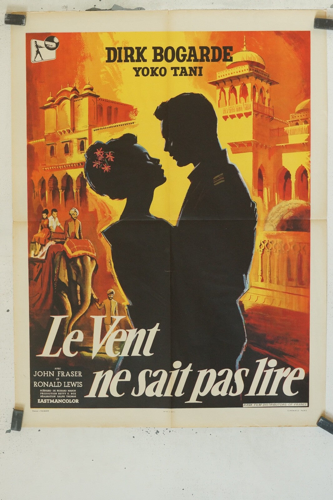 LE VENT NE SAIT PAS LIRE MOVIE POSTER ORIGINAL (60X80) DIRK BOGARDE – YOKO TANI