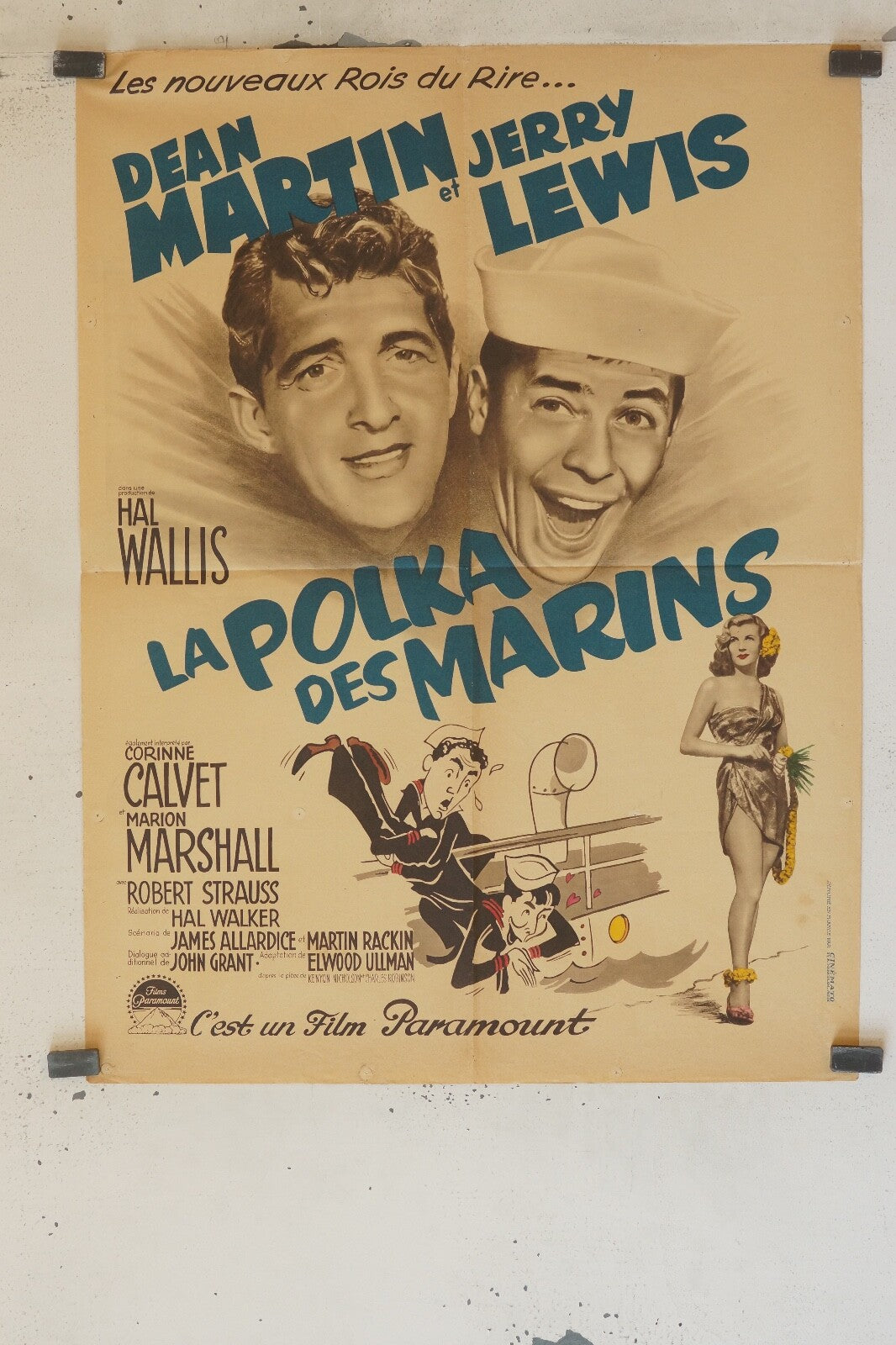 LA POLKA DES MARINS POSTER ORIGINAL (60X80) DEAN MARTIN JERRRY LEWIS