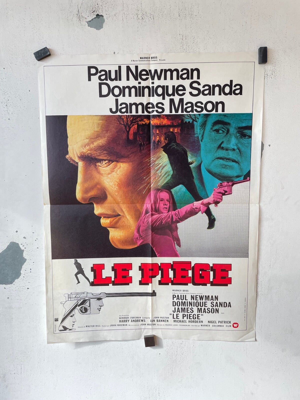 LE PIÈGE MOVIE POSTER ORIGINAL (60X80) PAUL NEWMAN, DOMINIQUE SANDA