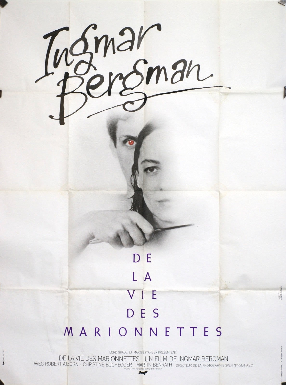DE LA VIE DES MARIONNETTES INGMAR BERGMAN movie poster ORIGINAL 120x160