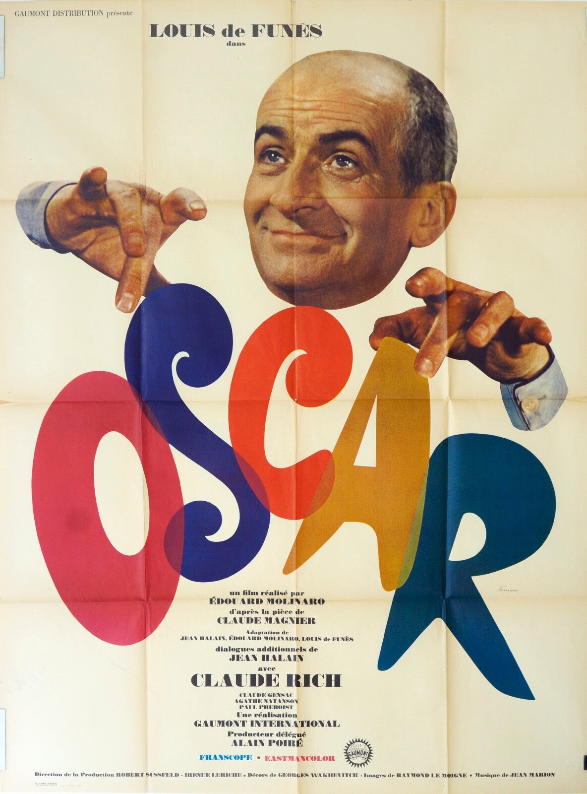 OSCAR ORIGINAL MOVIE POSTER 120x160 LOUIS DE FUNES