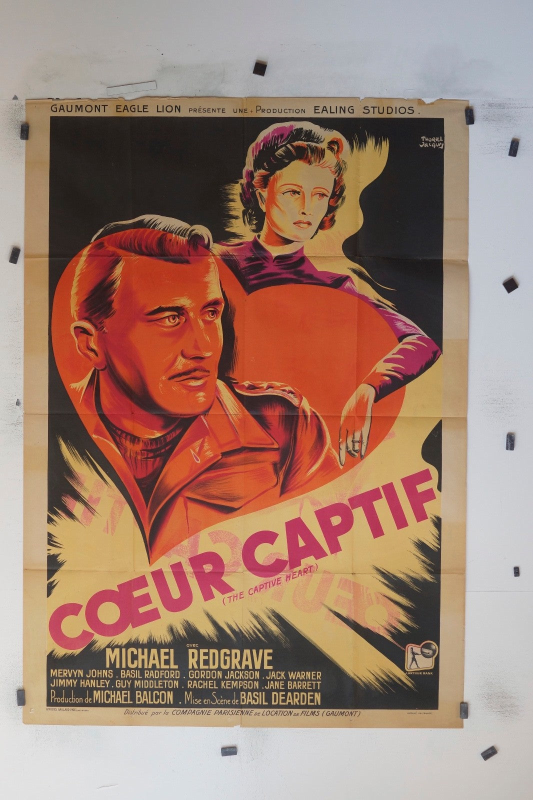 CŒUR CAPTIF MICHAEL REDGRAVE MOVIE POSTER ORIGINAL (120x160)