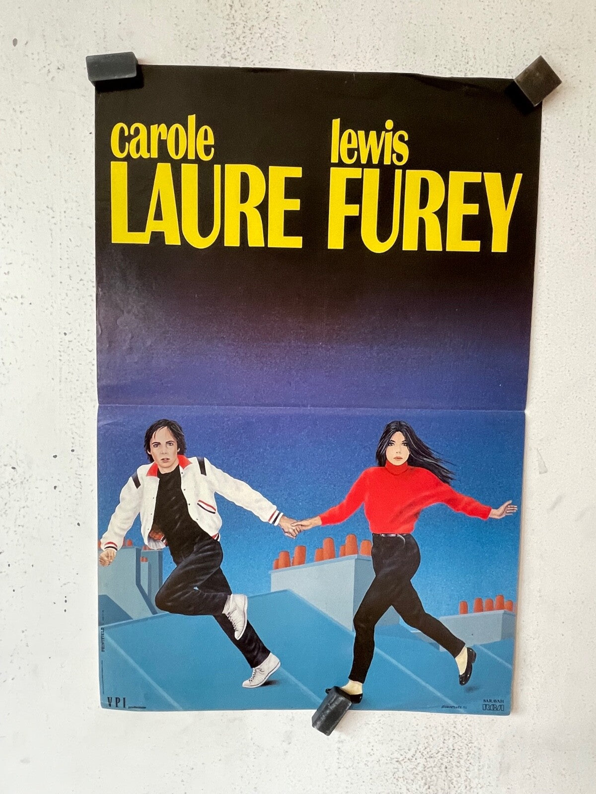 CAROLE LAURE ET LEWIS FUREY ENREGISTREMENT PUBLIC, AFFICHE ORIGINAL 40x60