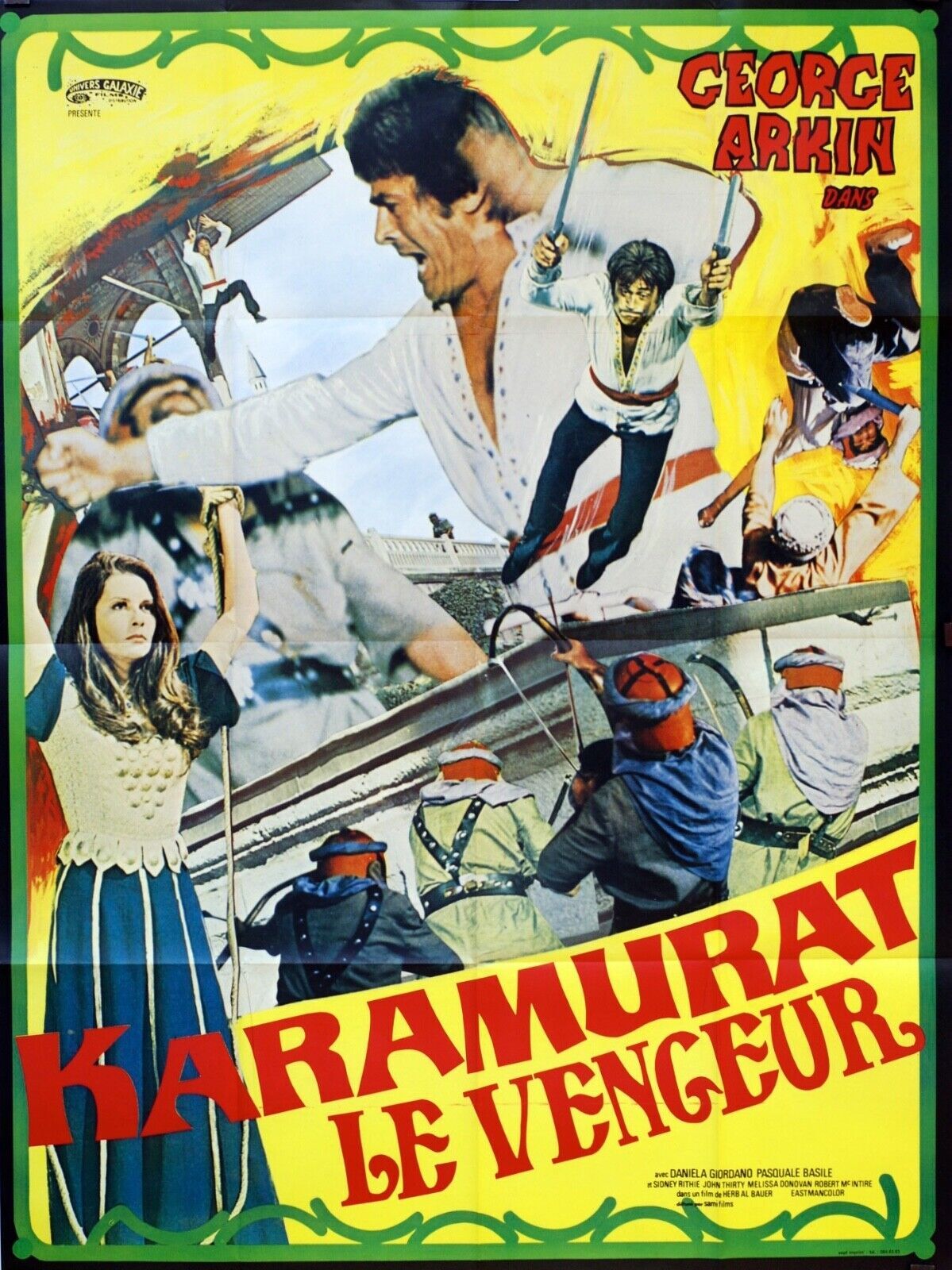 KARAMURAT LE VENGEUR, KUNG-FU, KARATÉ, ORIGINAL MOVIE POSTER 120x160 ARKIN