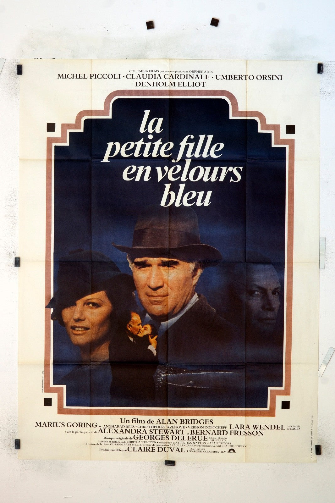 LA PETITE FILLE EN VELOURS BLEU MICHEL PICCOLI MOVIE POSTER 120x160