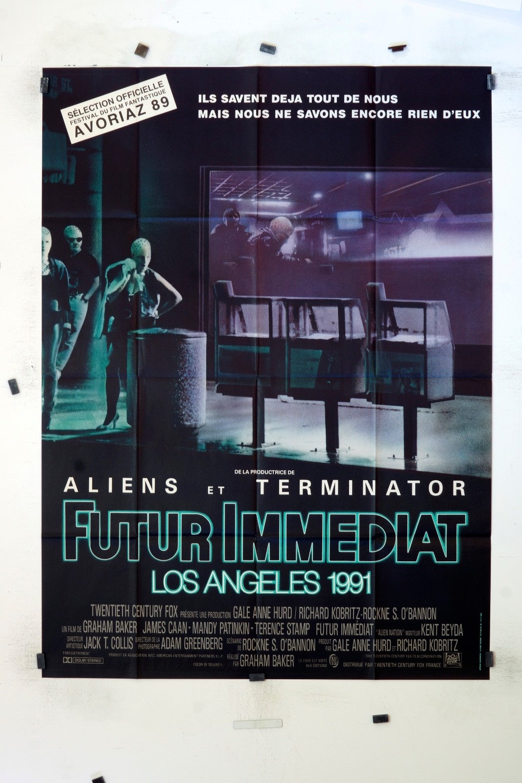 FUTUR IMMÉDIAT LOS ANGELES 1991 JAMES CAAN MOVIE POSTER ORIGINAL (120X160)
